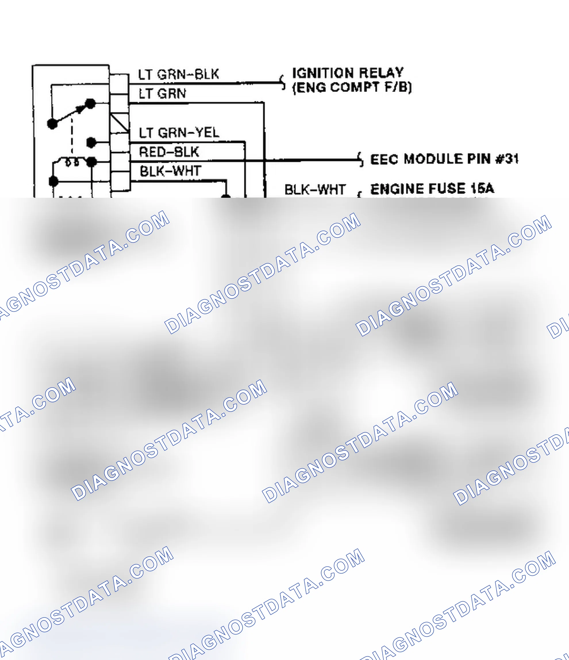 Scheme 5: Electric Cooling Fan Wiring Diagram (Escort & Tracer 1.9L)