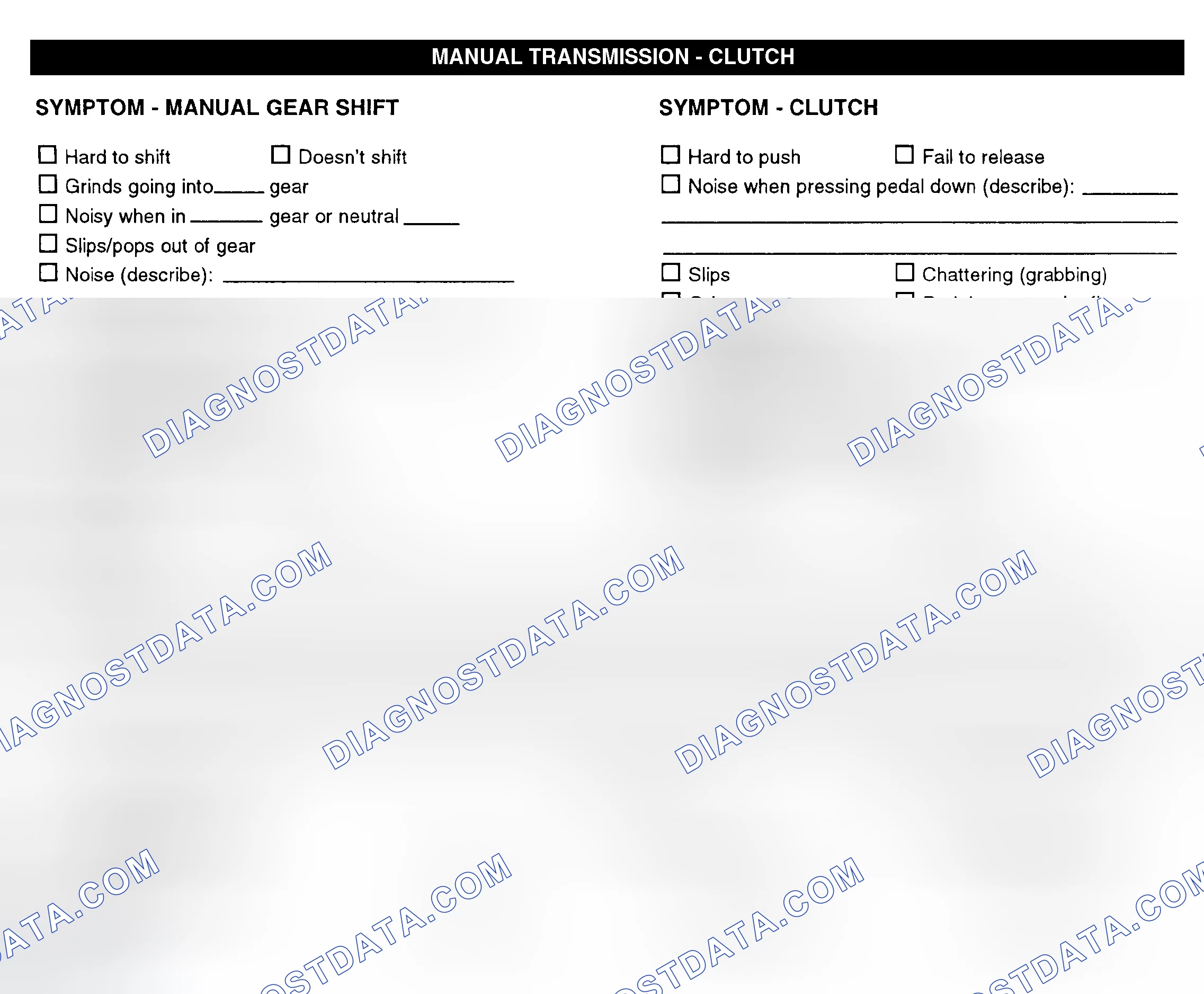 Scheme 10: Manual Transmission & Clutch