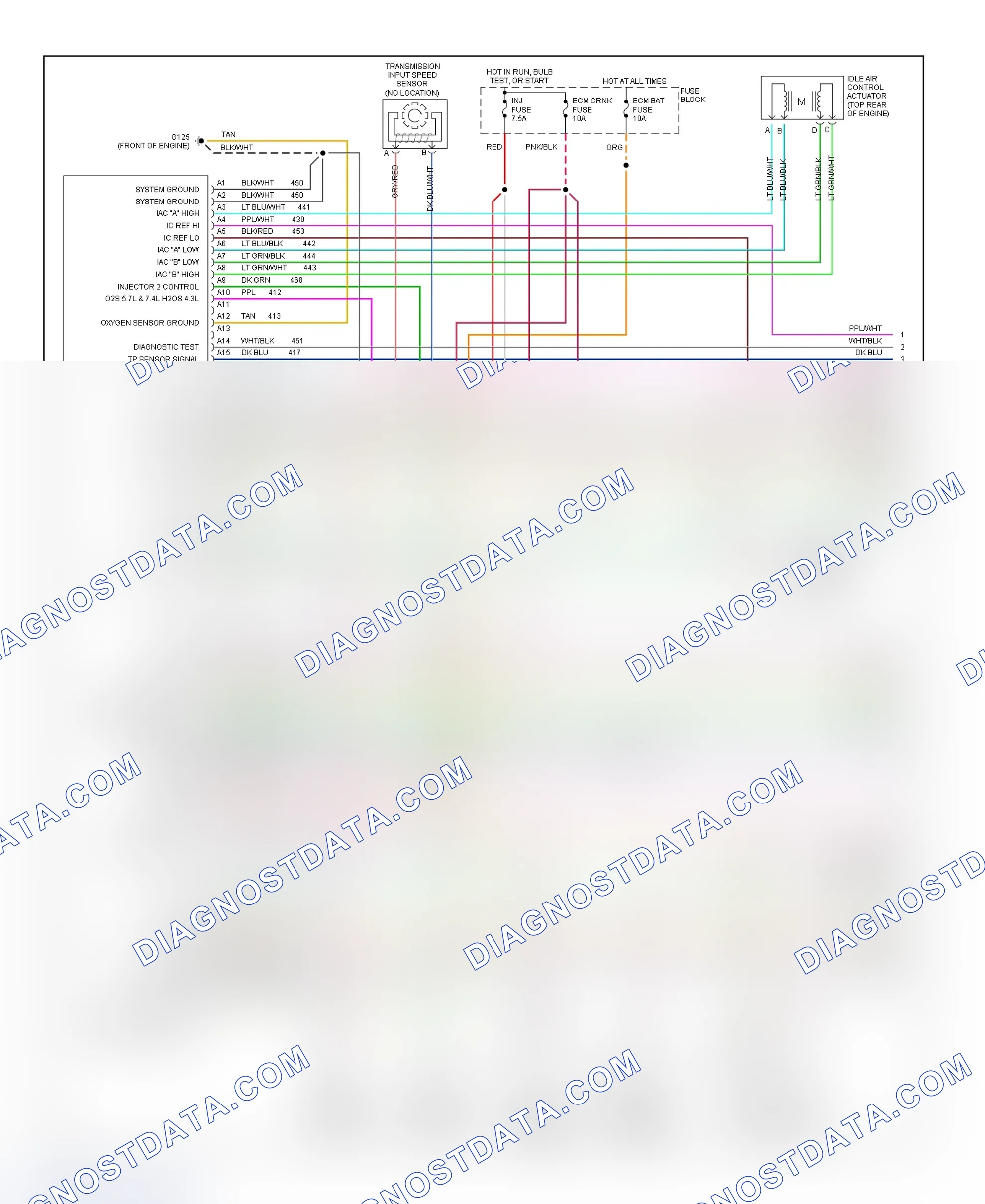 Scheme 258: Wiring Diagram ("P" Series - Commercial & Motorhome - 7.4L With 4L80-E - 1 Of 3)