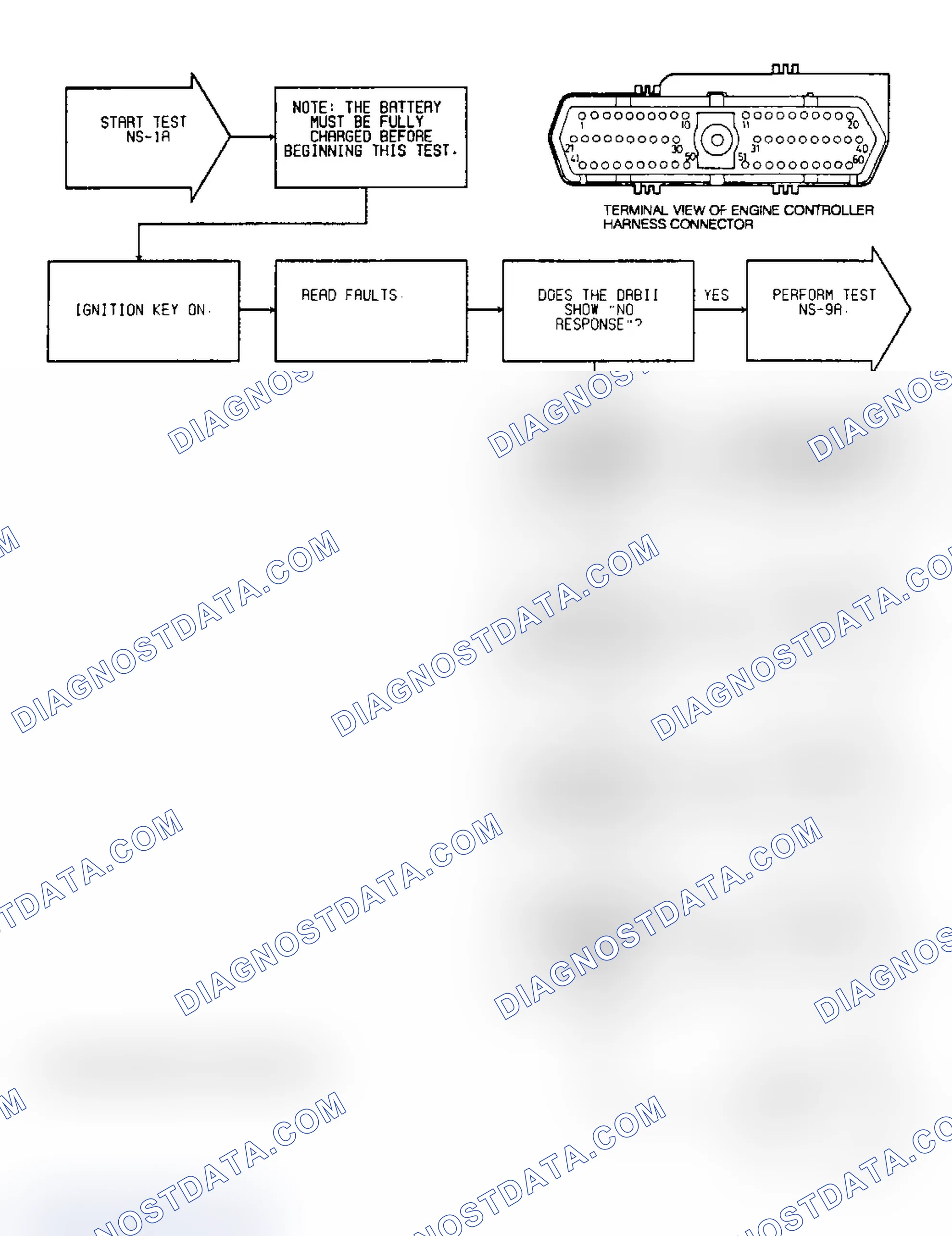 Scheme 189: Test NS-1A: Diagnostic Flow Chart (1 of 3)