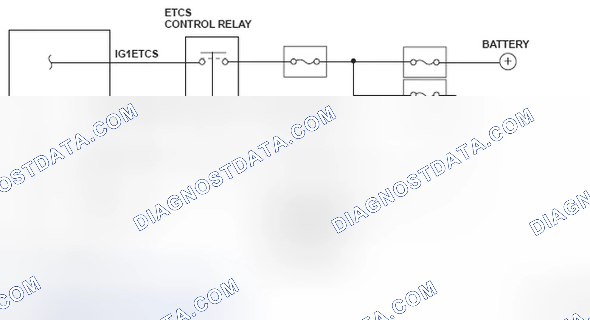 Scheme 110: Electronic Throttle Control System (ETCS) Control Relay - Circuit Diagram