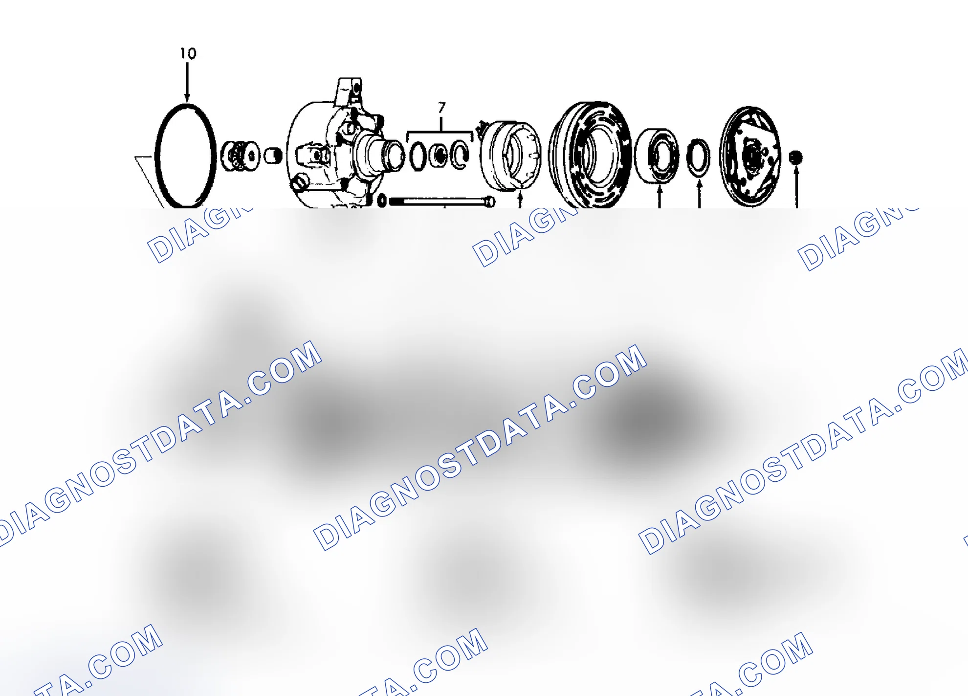 Scheme 7: Exploded View of Harrison V5 5-Cylinder Compressor