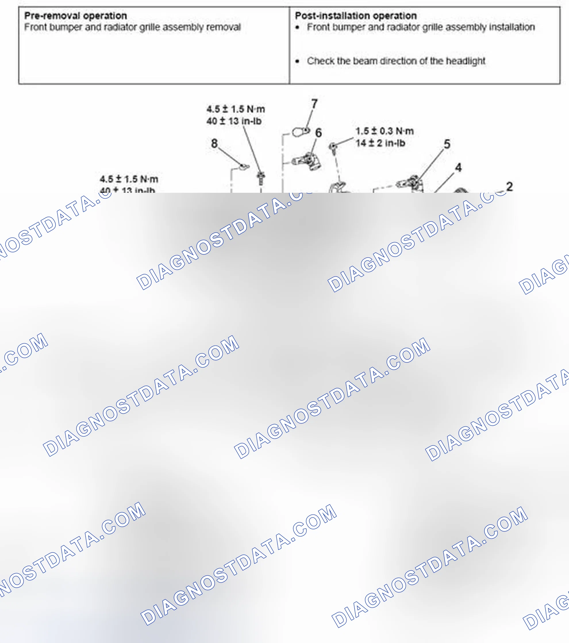 Scheme 64: HEADLIGHT REMOVAL AND INSTALLATION