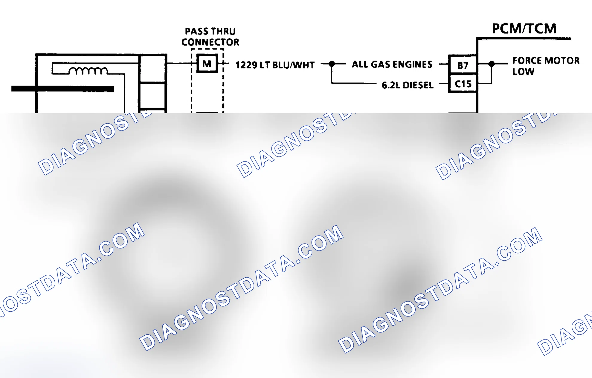 Scheme 292: CODE 73, FORCE MOTOR CURRENT (CURRENT ERROR) - LT. TRUCK
