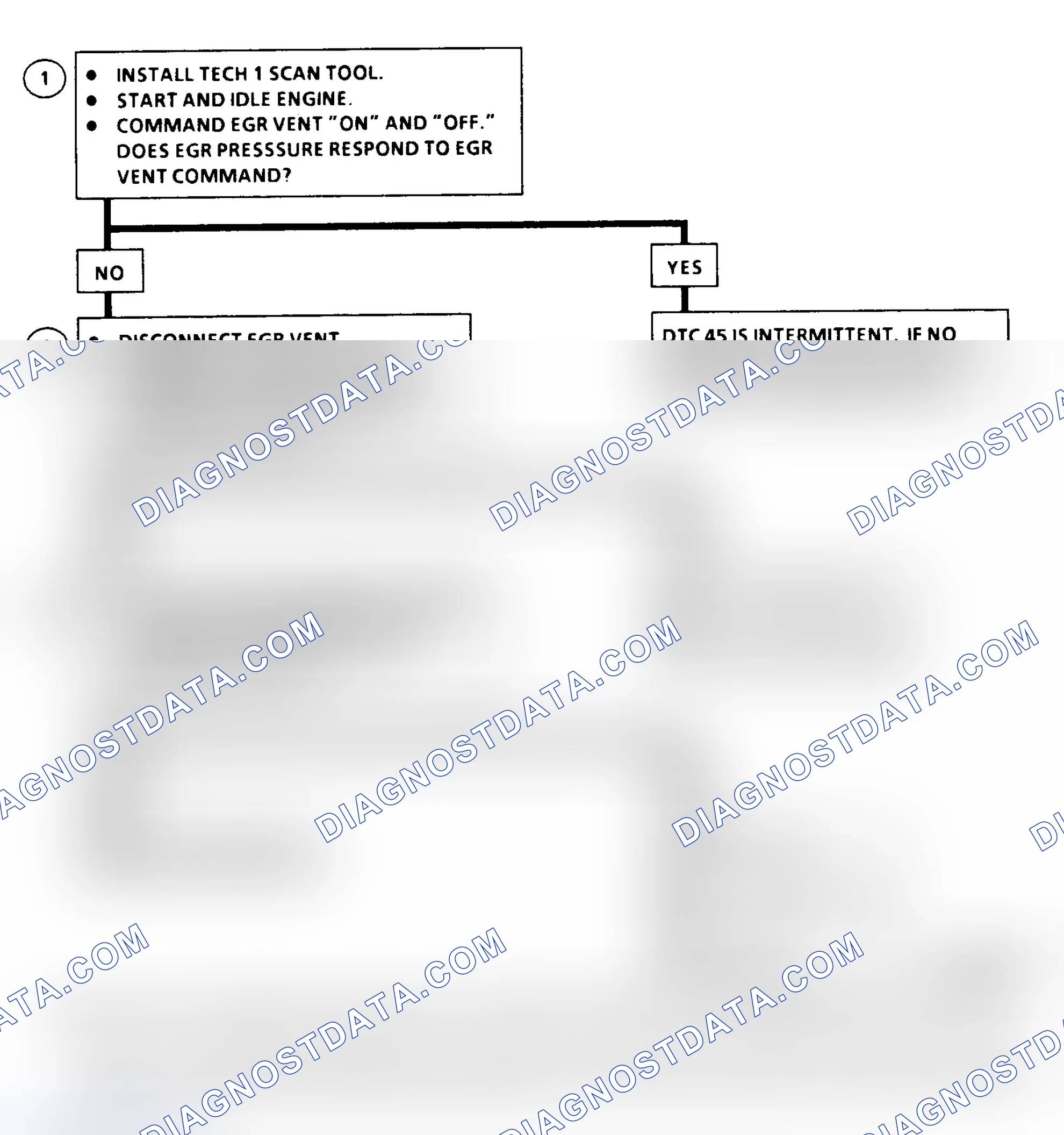 Scheme 55: DTC 45 Flow Chart (6.5L Diesel) EGR Vent Error