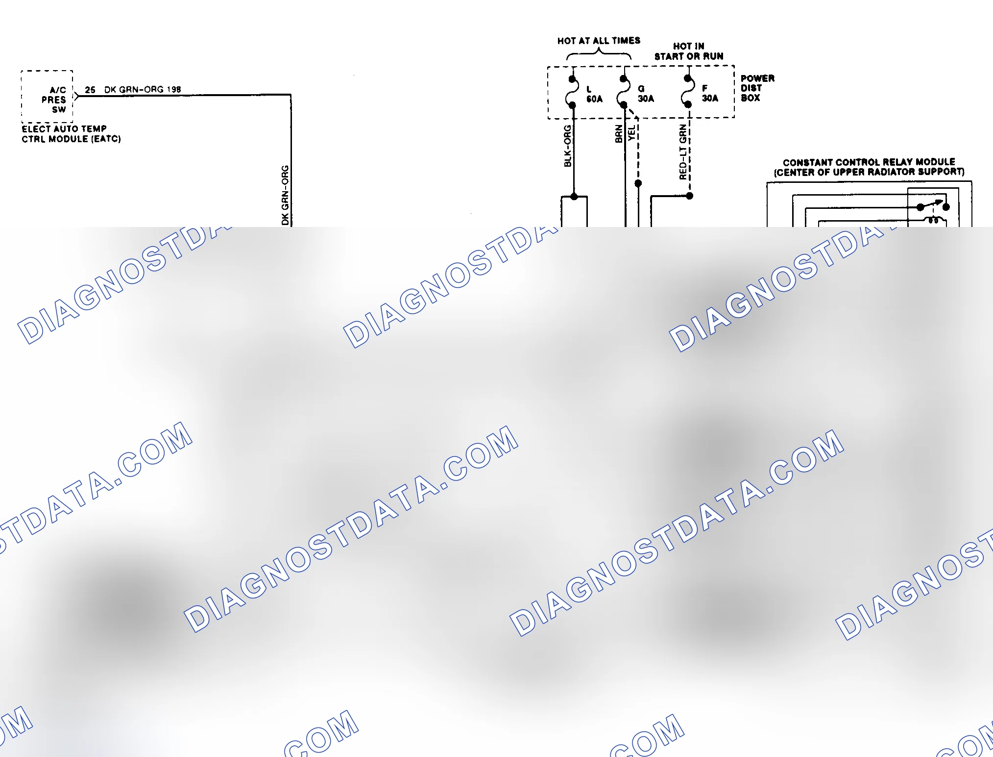 Scheme 2: Electric Cooling Fan Wiring Diagram (Continental 3.8L)