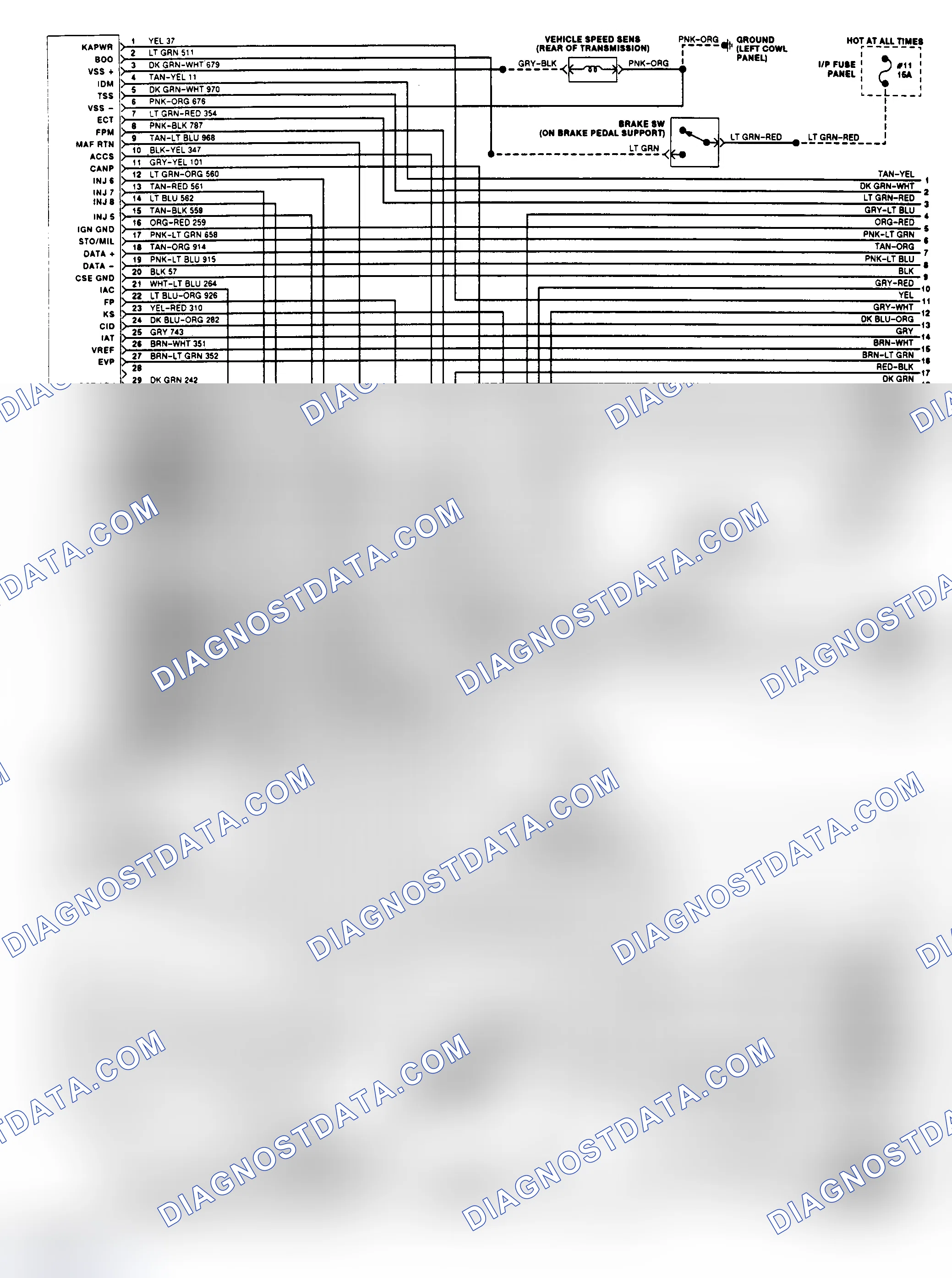 Scheme 141: EEC-IV Wiring Diagram (Mark VIII 4.6L - 1 of 3)
