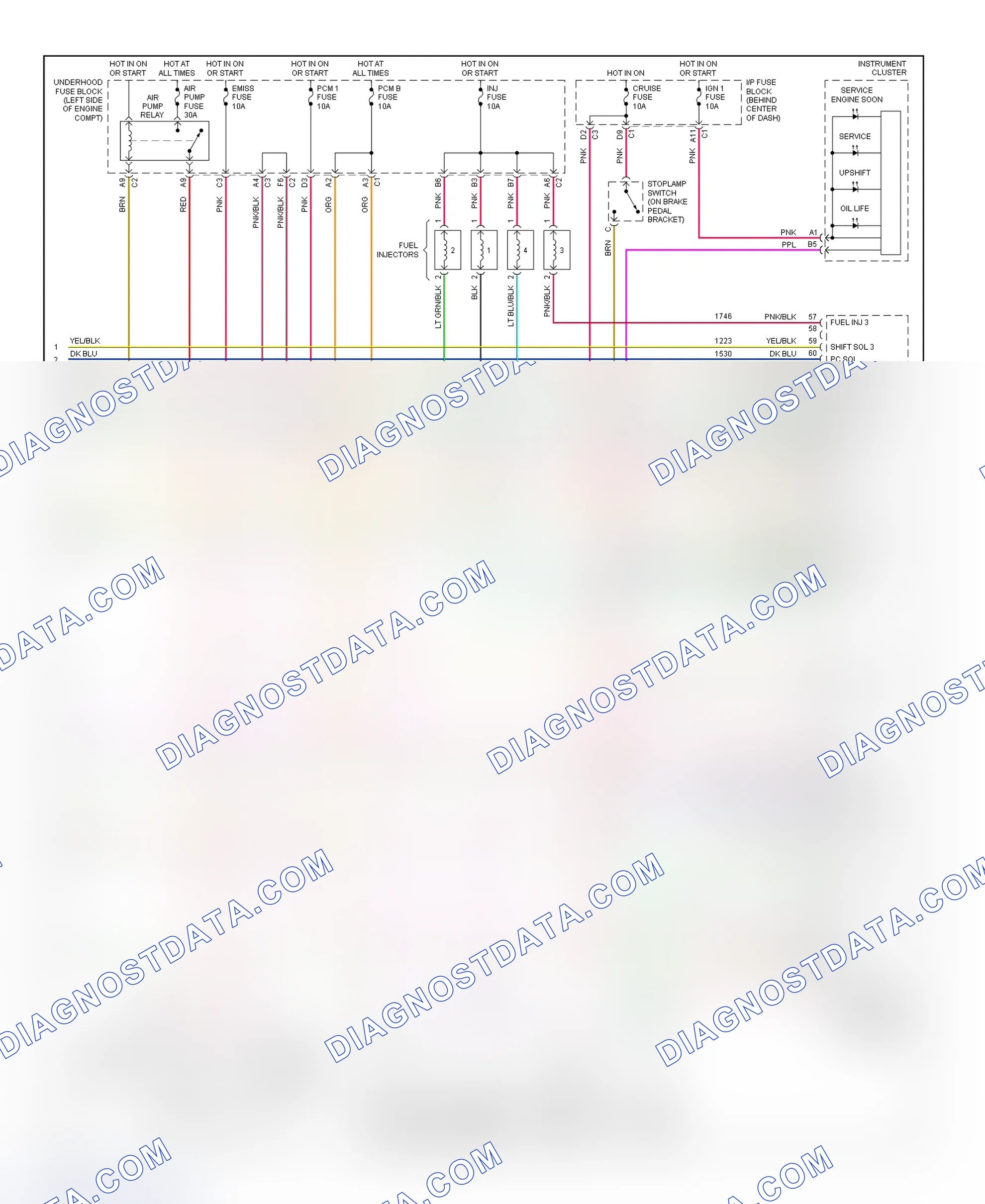 Scheme 209: PCM Wiring Diagram (Saturn SC1, SC2, SL, SL1, SL2 & SW2 - 1.9L - 3 Of 3)