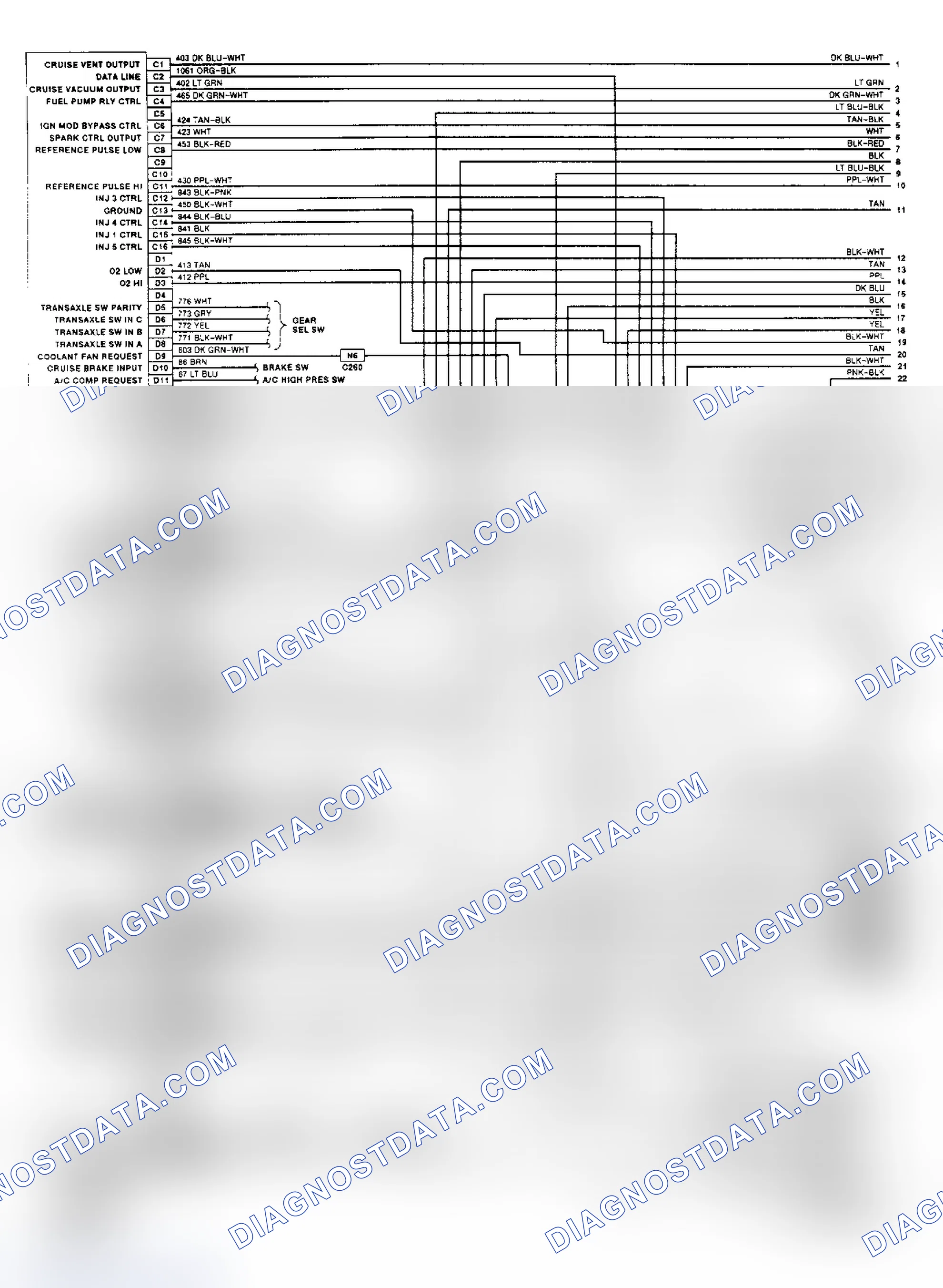 Scheme 6: Wiring Diagram (Lumina APV, Silhouette & Trans Sport 3.8L 1 Of 2)