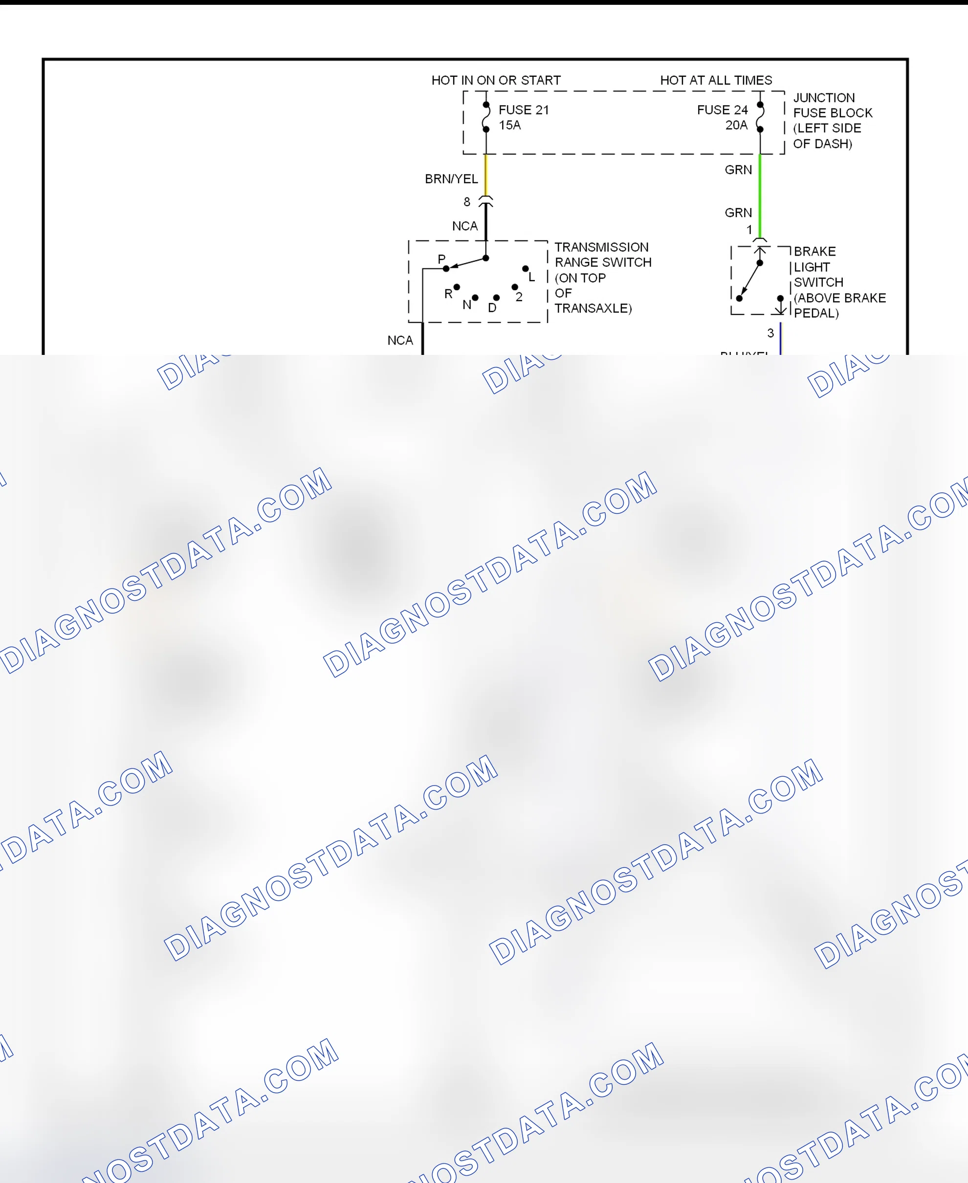 Scheme 45: Shift Interlock System Wiring Diagram (Esteem)