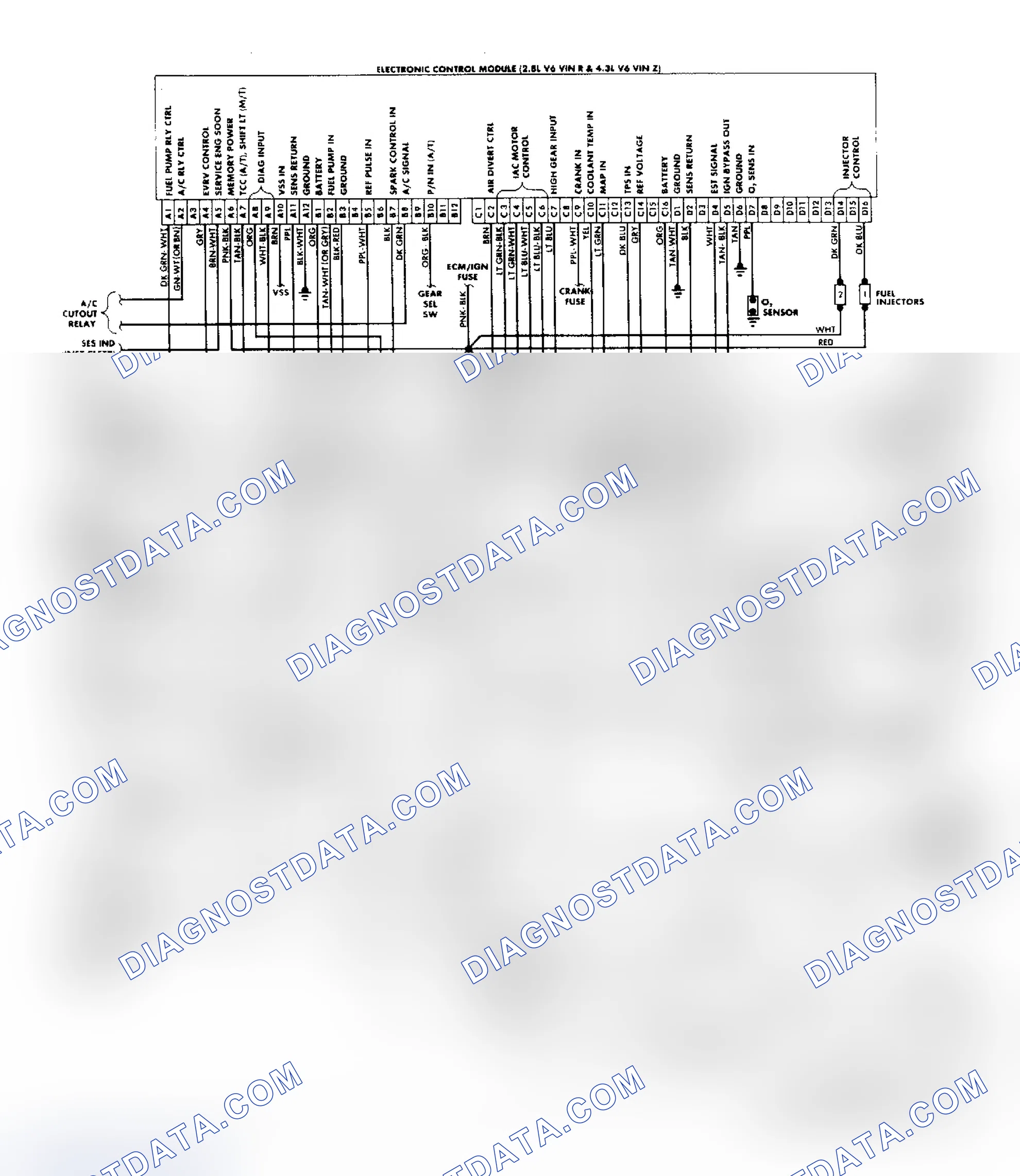 Scheme 156: "S/T" Series (2.8L & 4.3L) Wiring Diagram