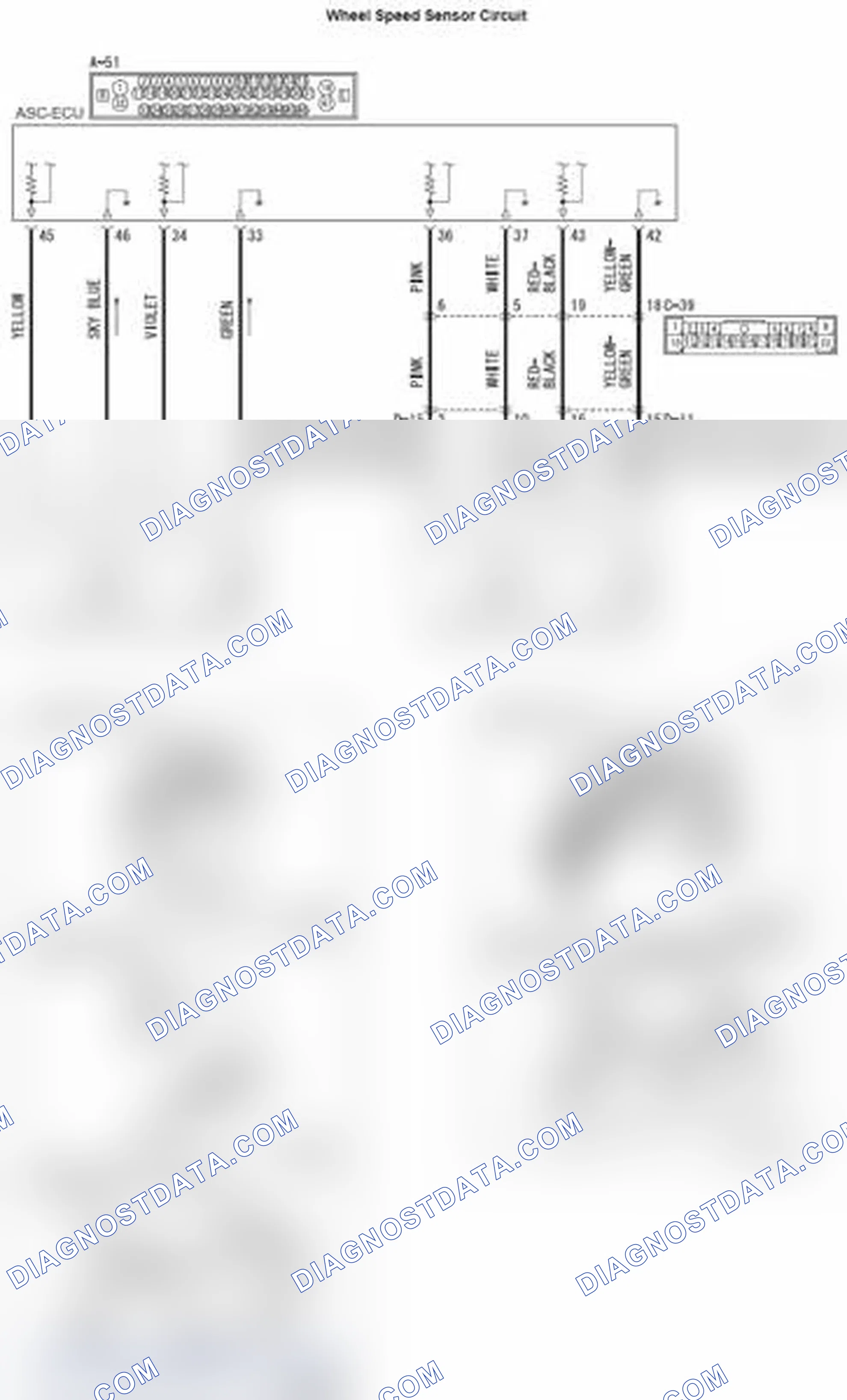 Scheme 10: DTC C1020 Abnormality in RL wheel speed sensor circuit