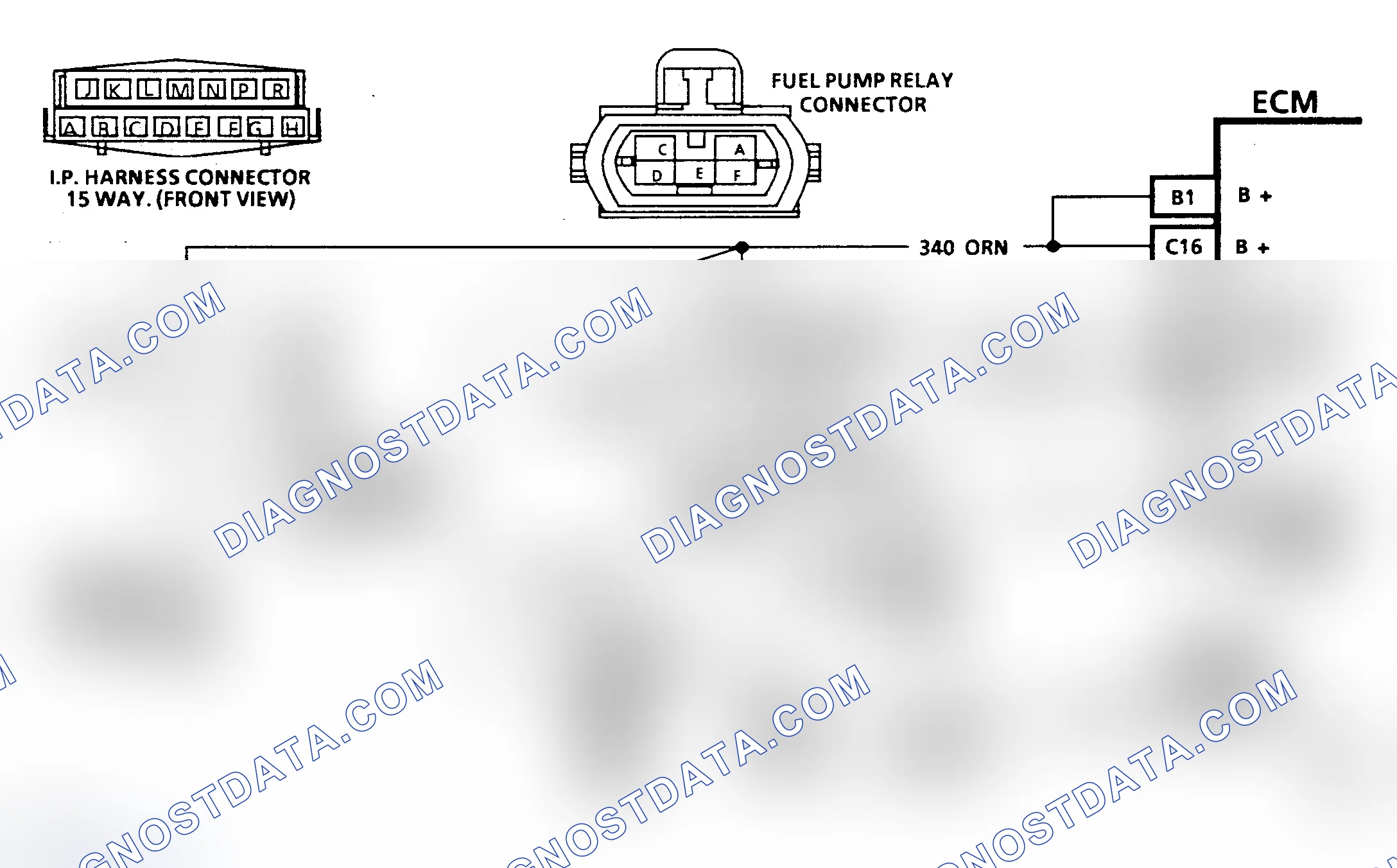 Scheme 548: Code 54 Schematic, Fuel Pump Voltage Low ("A" Body)