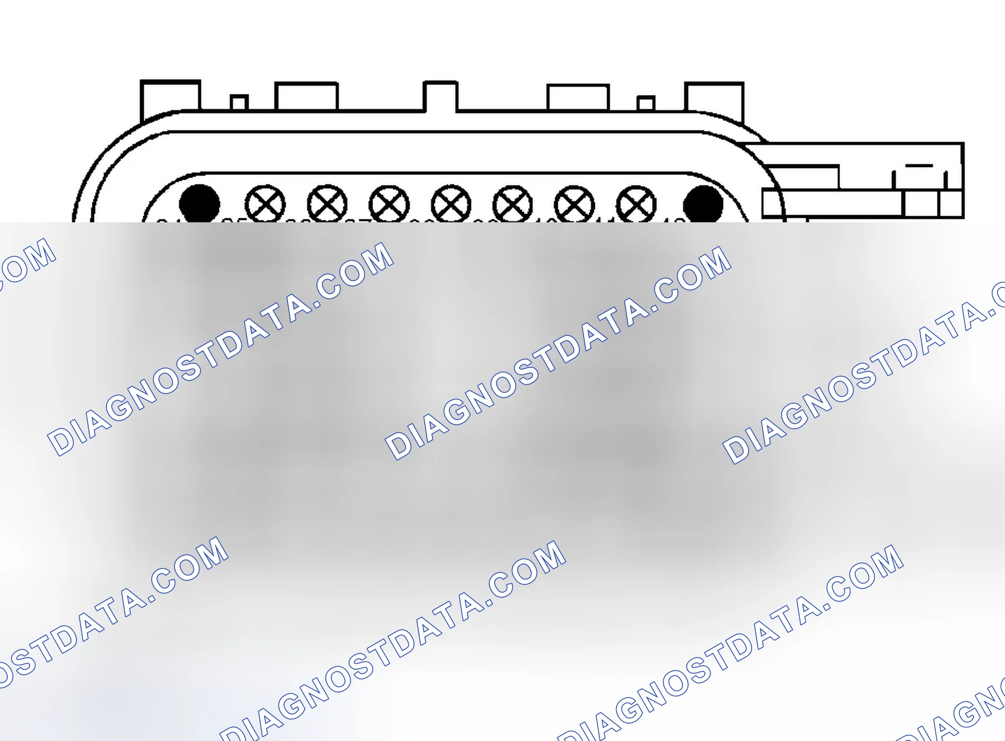 Scheme 127: Engine Wiring Harness 42-Pin Connector Terminals