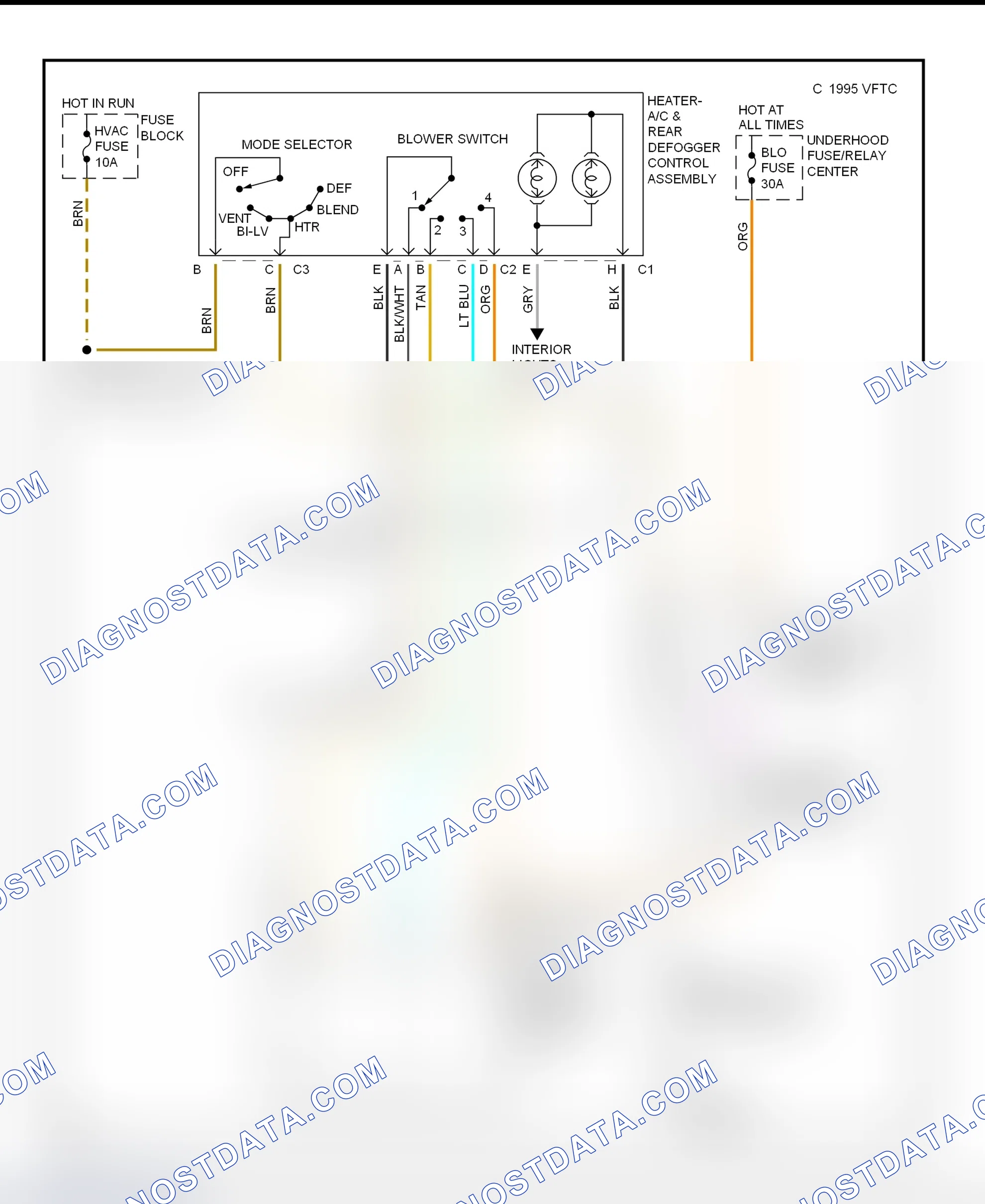 Scheme 15: Heater System Wiring Diagram (2000 Cavalier & Sunfire)
