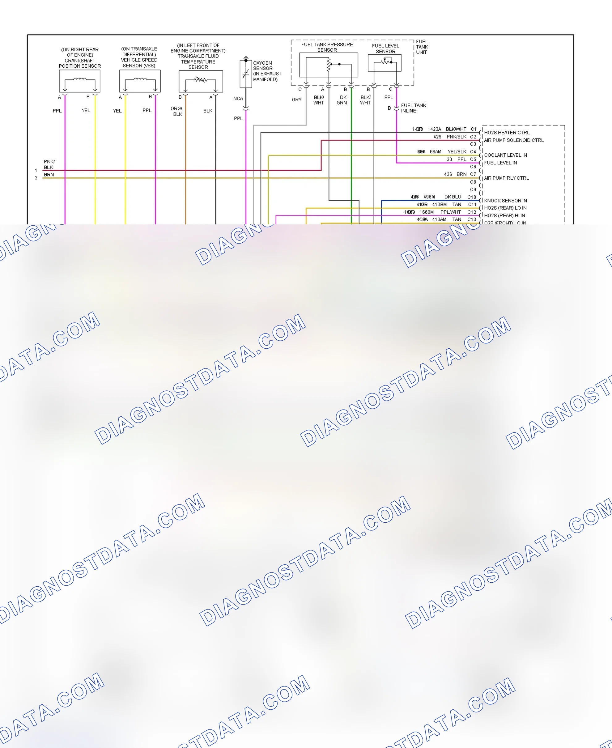 Scheme 171: PCM Wiring Diagram (Saturn - 1.9L - 4 Of 4)