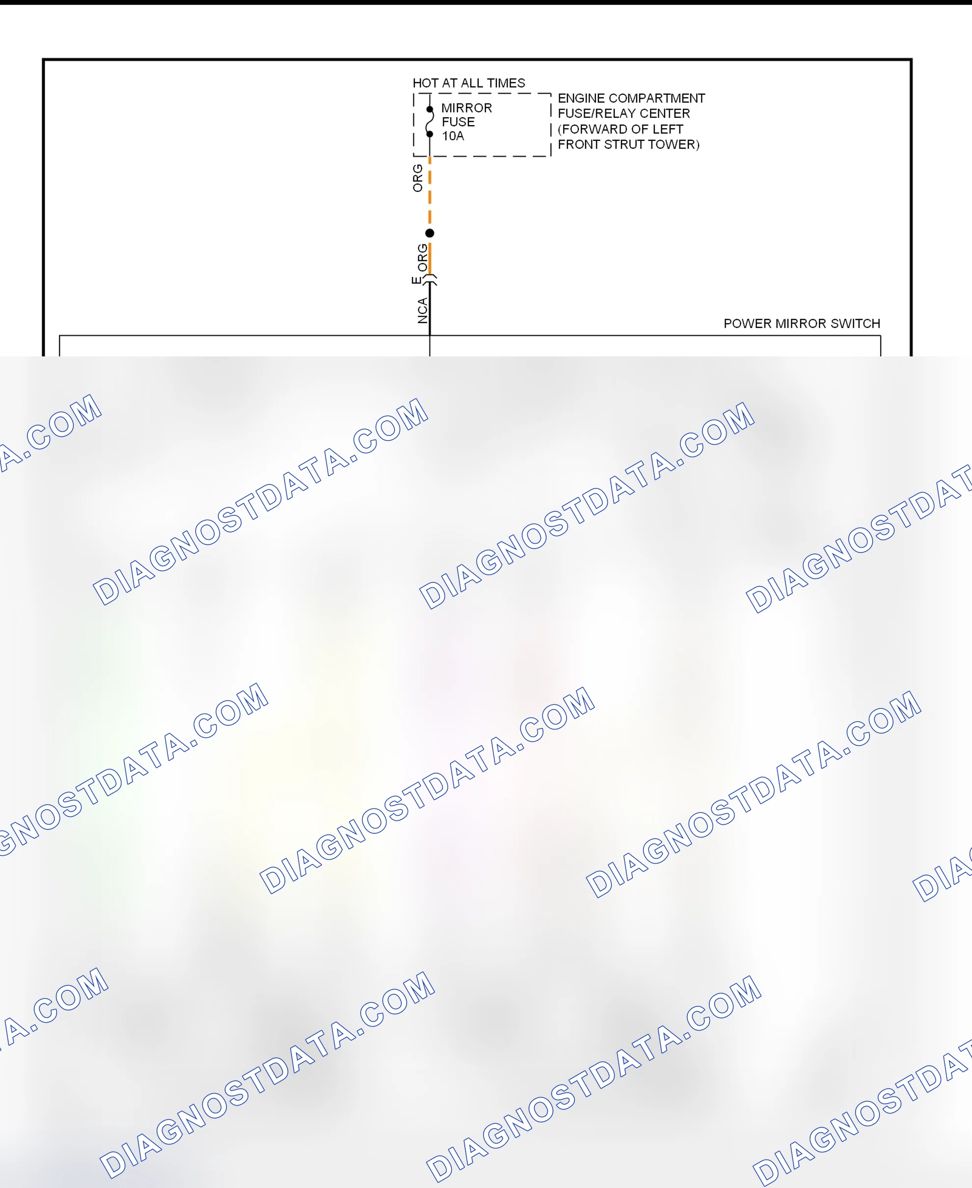 Fig. 3: Power Mirror System Wiring Diagram (Concours & DeVille)