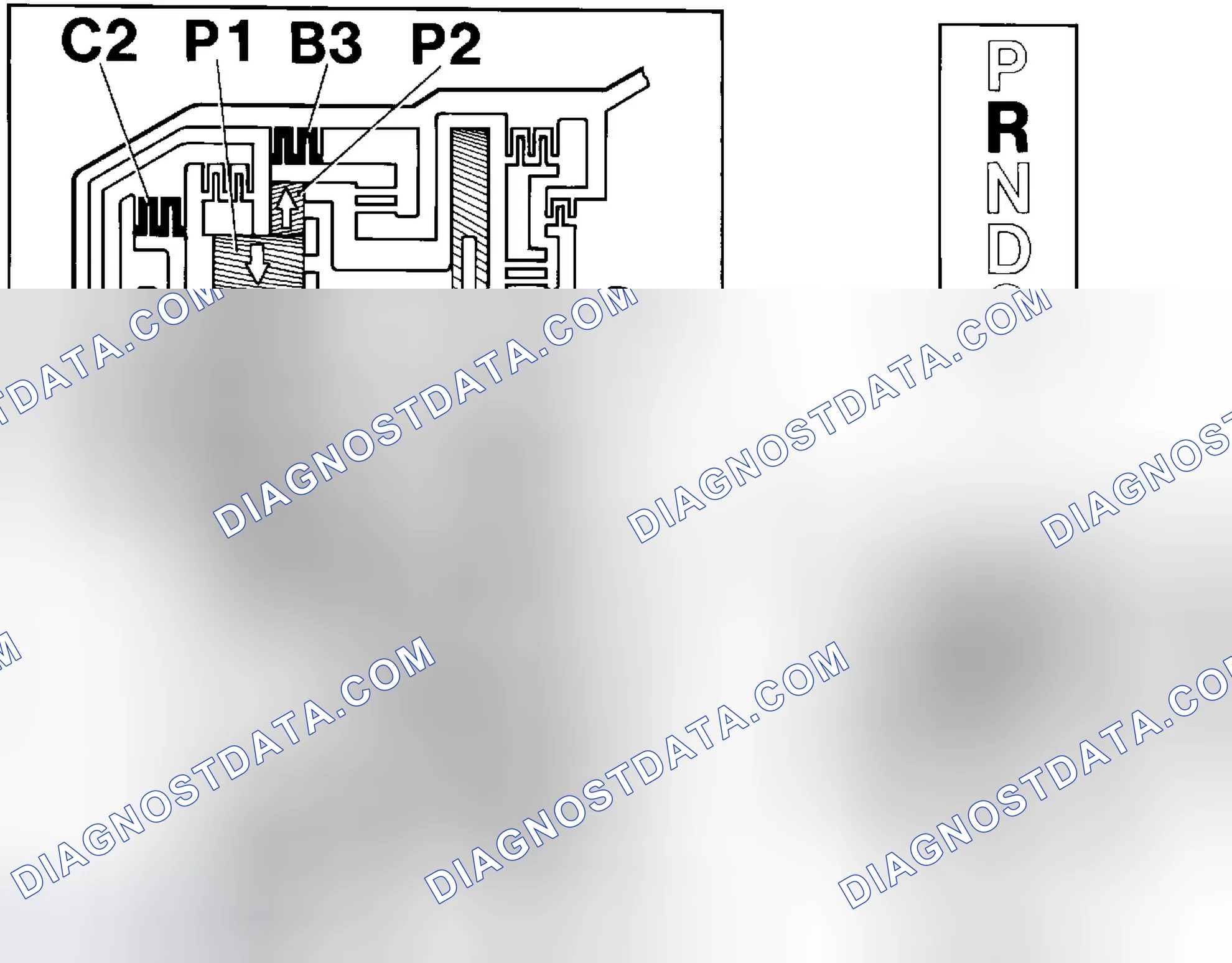 Scheme 406: Position R- back-up (reverse) gear