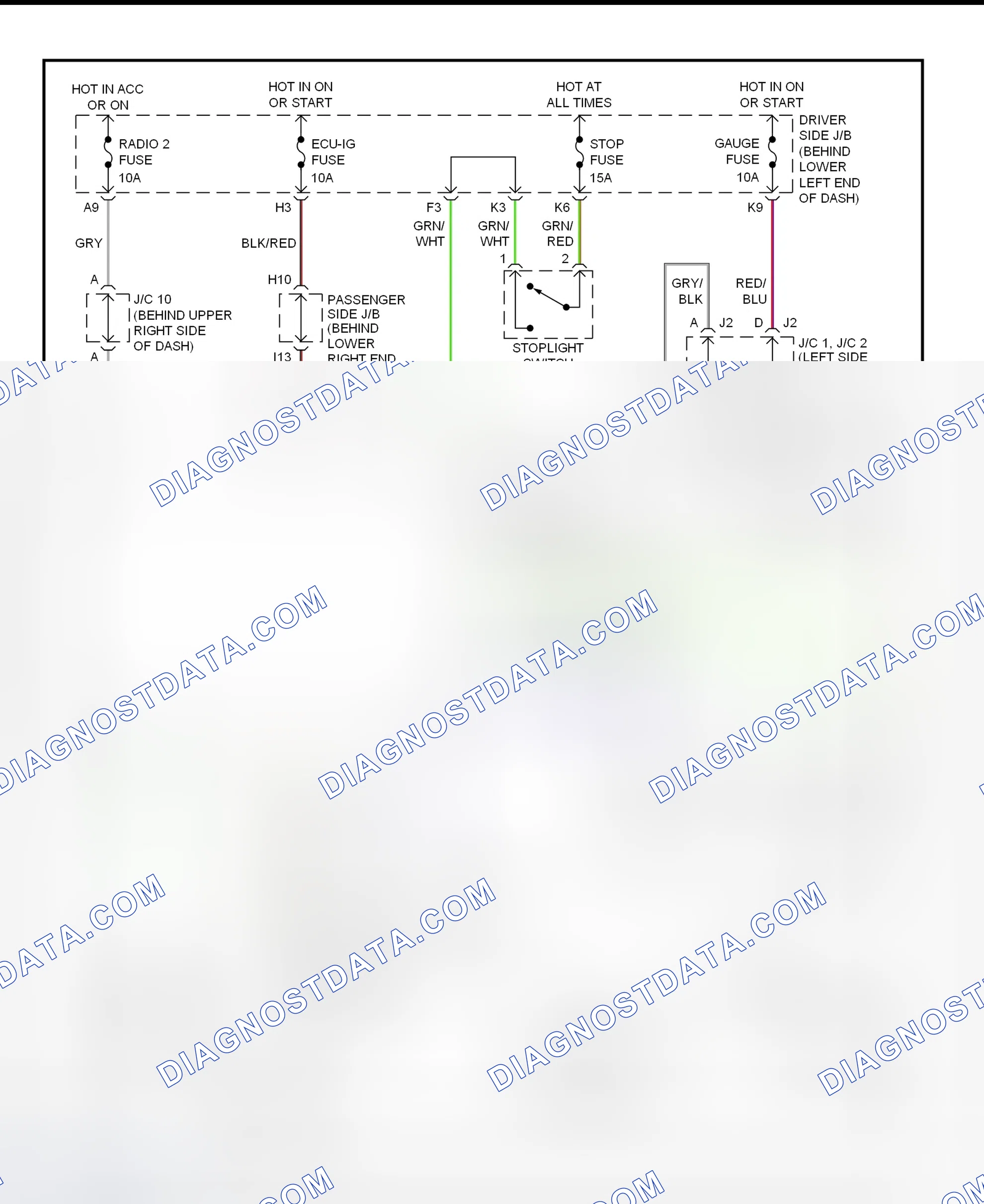 Scheme 198: Shift Interlock System Wiring Diagram (2001 - Lexus IS300)