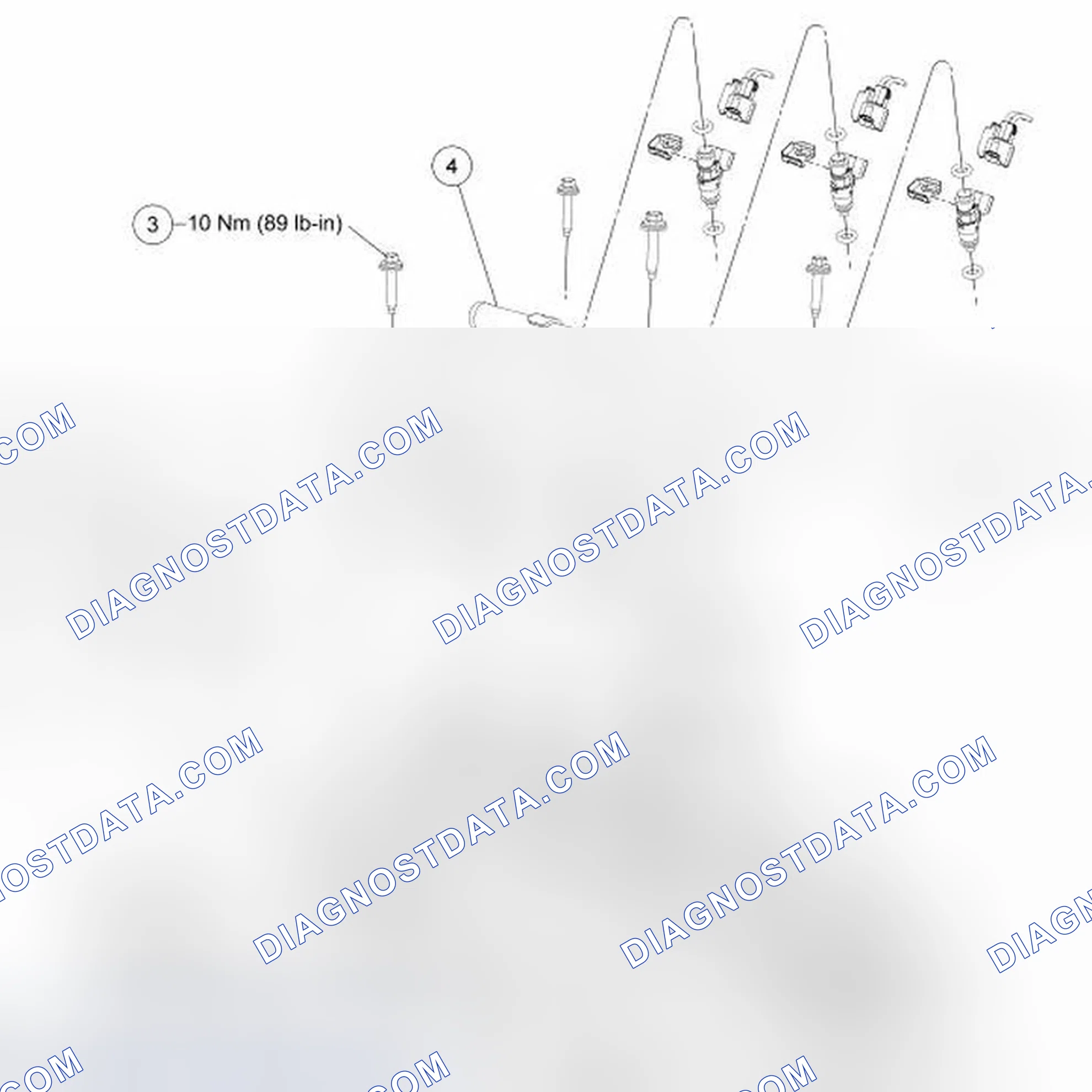 Scheme 1: Fuel Rail and Fuel Injector - Exploded View