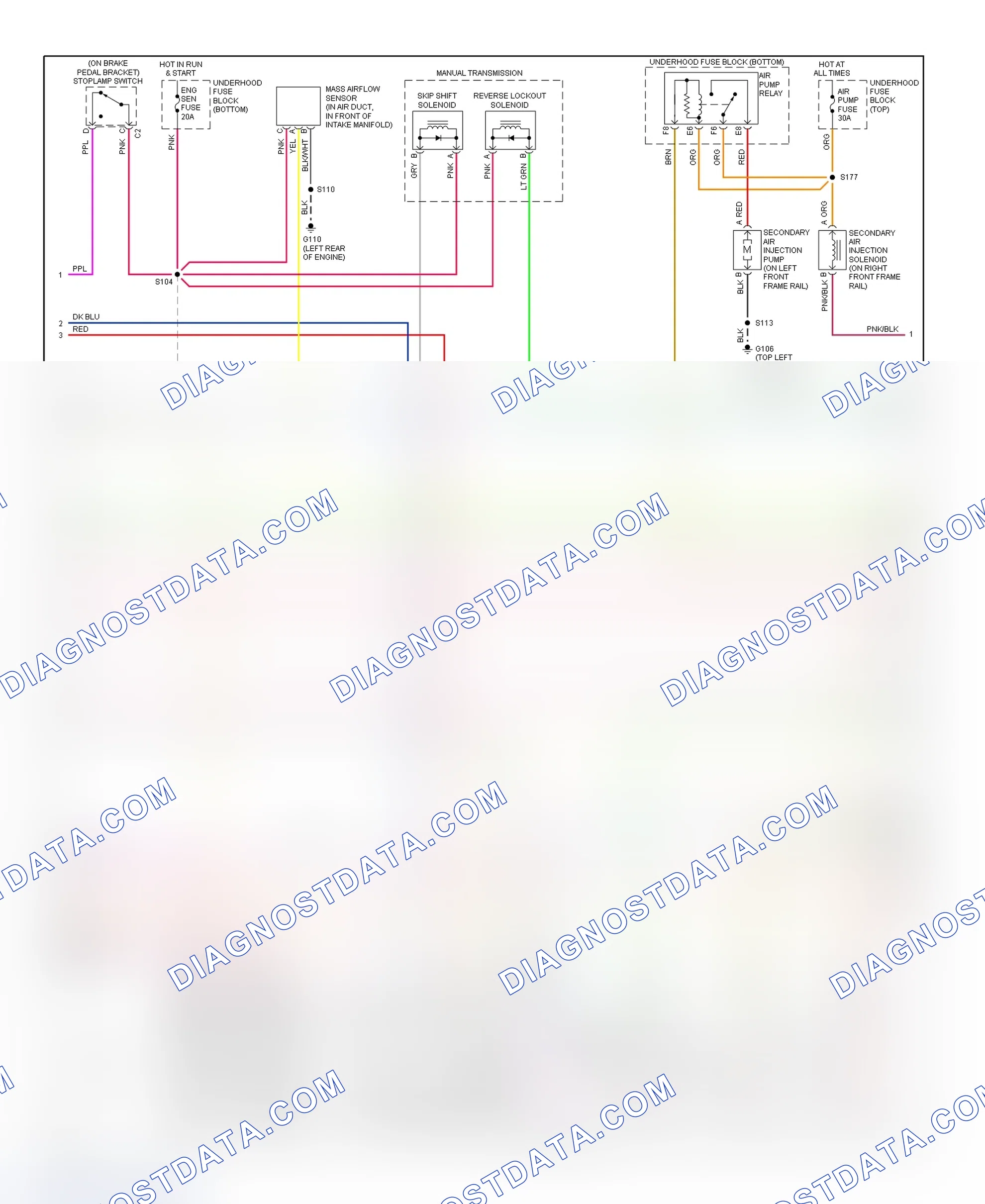Scheme 99: PCM Wiring Diagram (Camaro & Firebird - 5.7L - 2 Of 4)