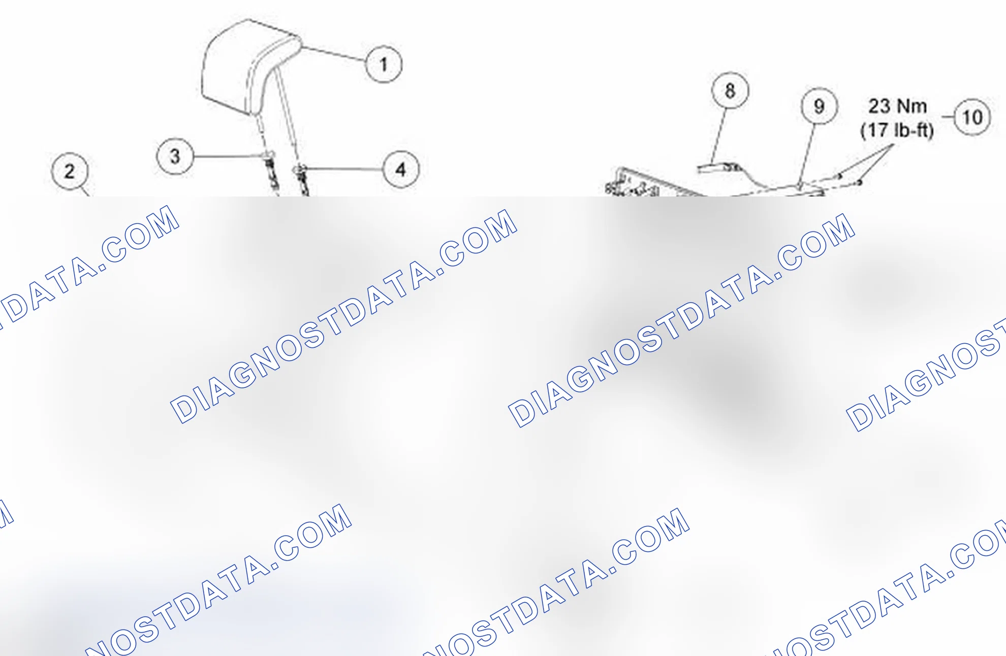 Scheme 143: Seat - Exploded View, Second Row, Taurus, Sable