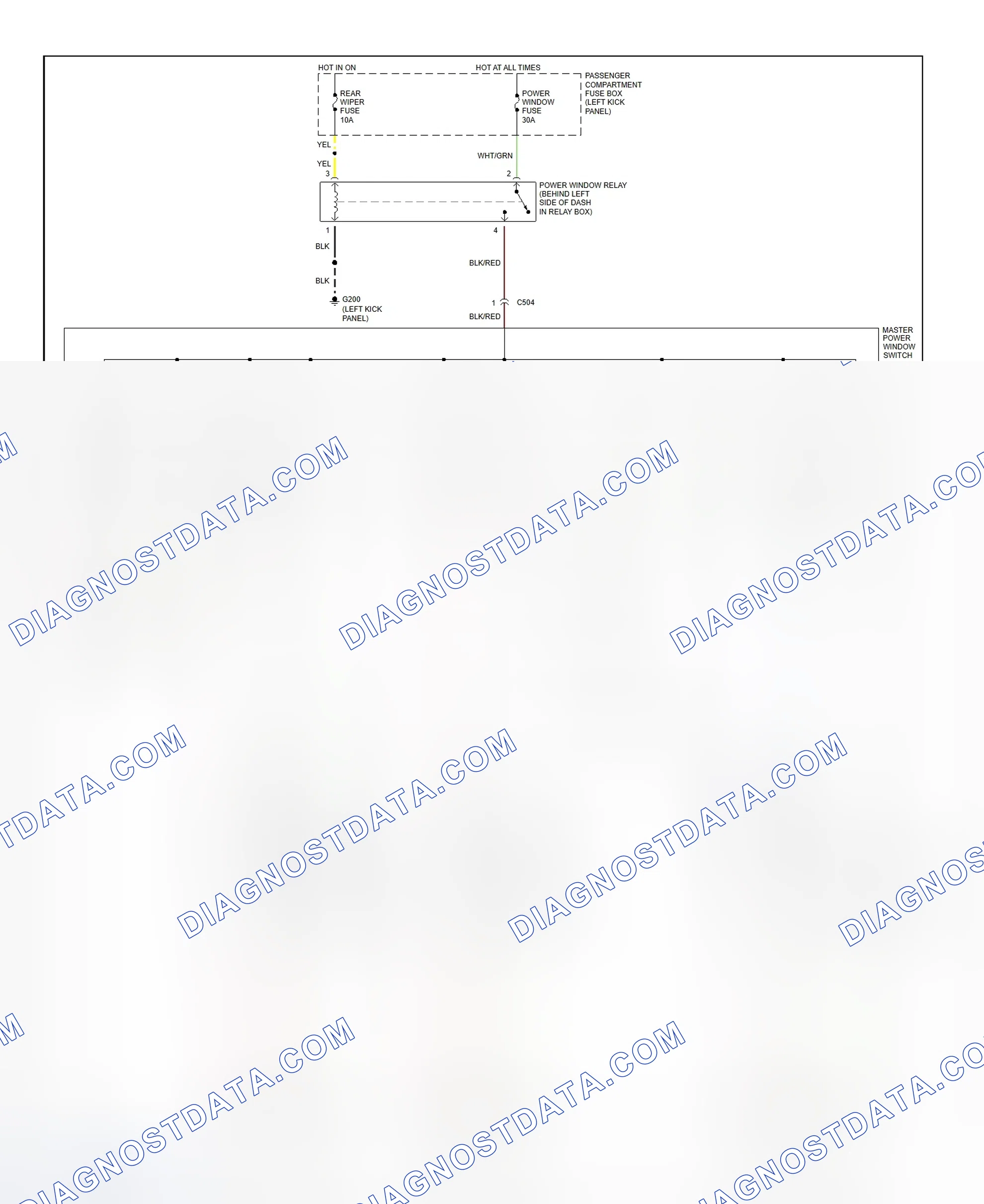Scheme 5: Power Window System Wiring Diagram (Sportage)