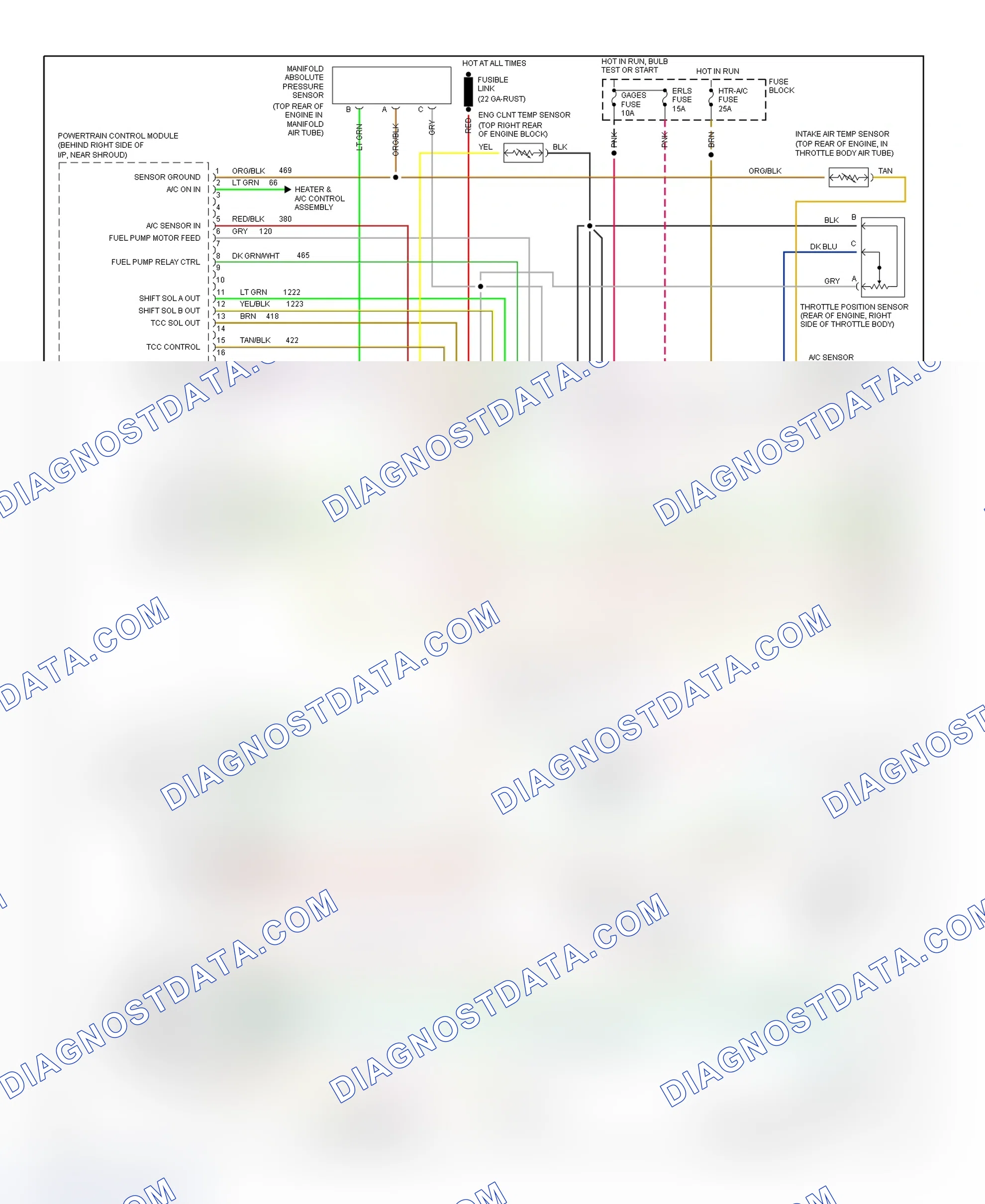 Scheme 133: 3.1L (VIN M) PCM Wiring Diagram (1 Of 2)