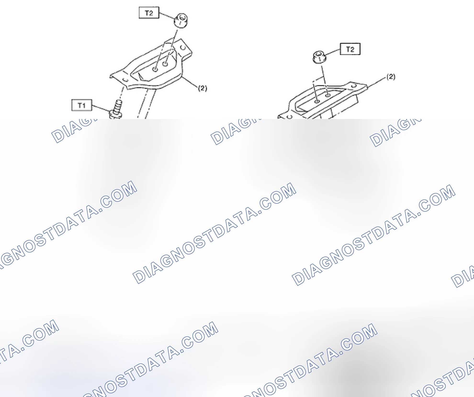 Scheme 47: Identifying Engine Mounting Bracket And Front Cushion Rubber With Torque Specifications