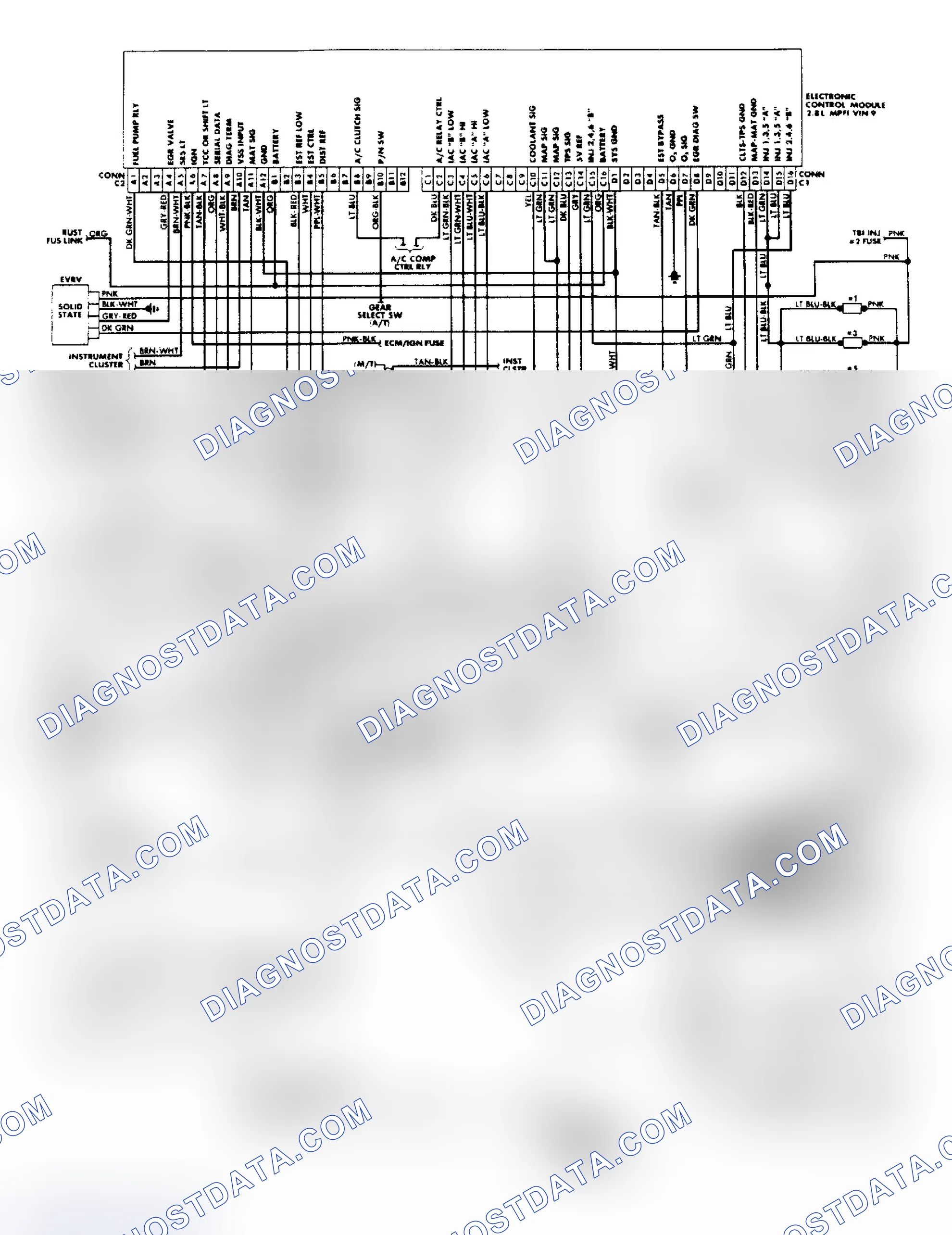 Scheme 23: 1988 Fiero 2.8L Fuel Injection Wiring Diagram