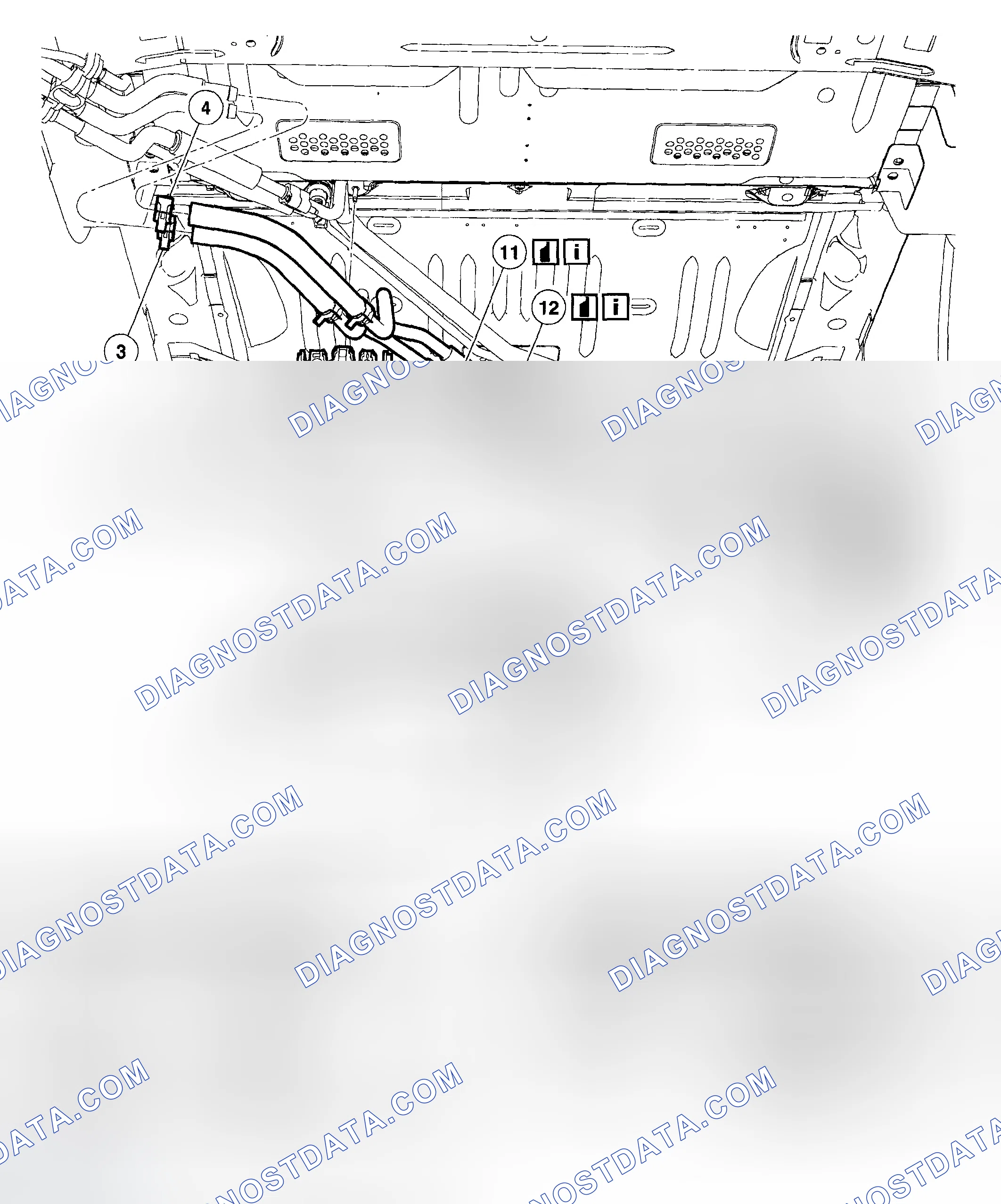 Scheme 281: Auxiliary Heater Outlet and Inlet Line - Rear