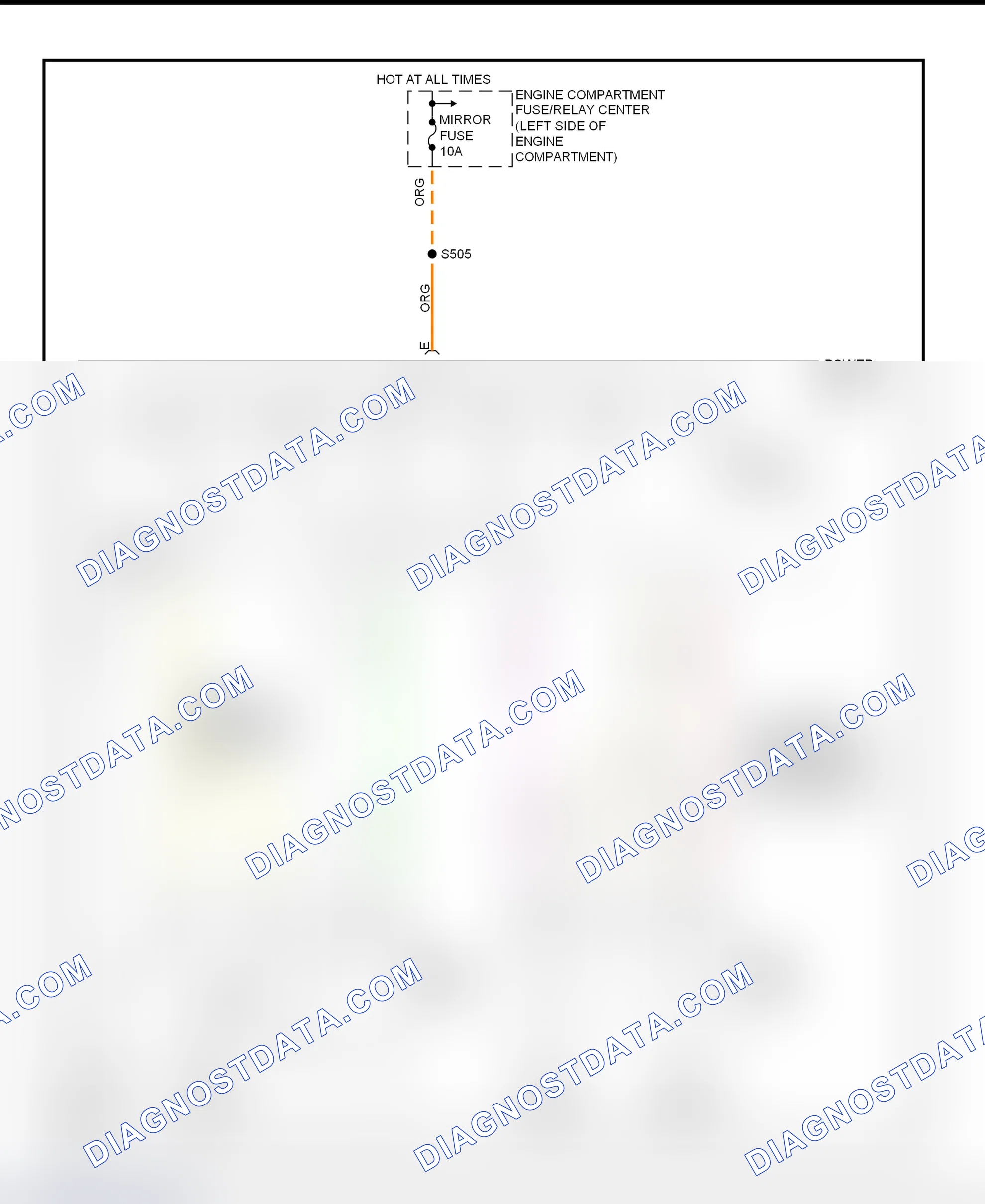 Fig. 4: Power Mirror System Wiring Diagram (DeVille)