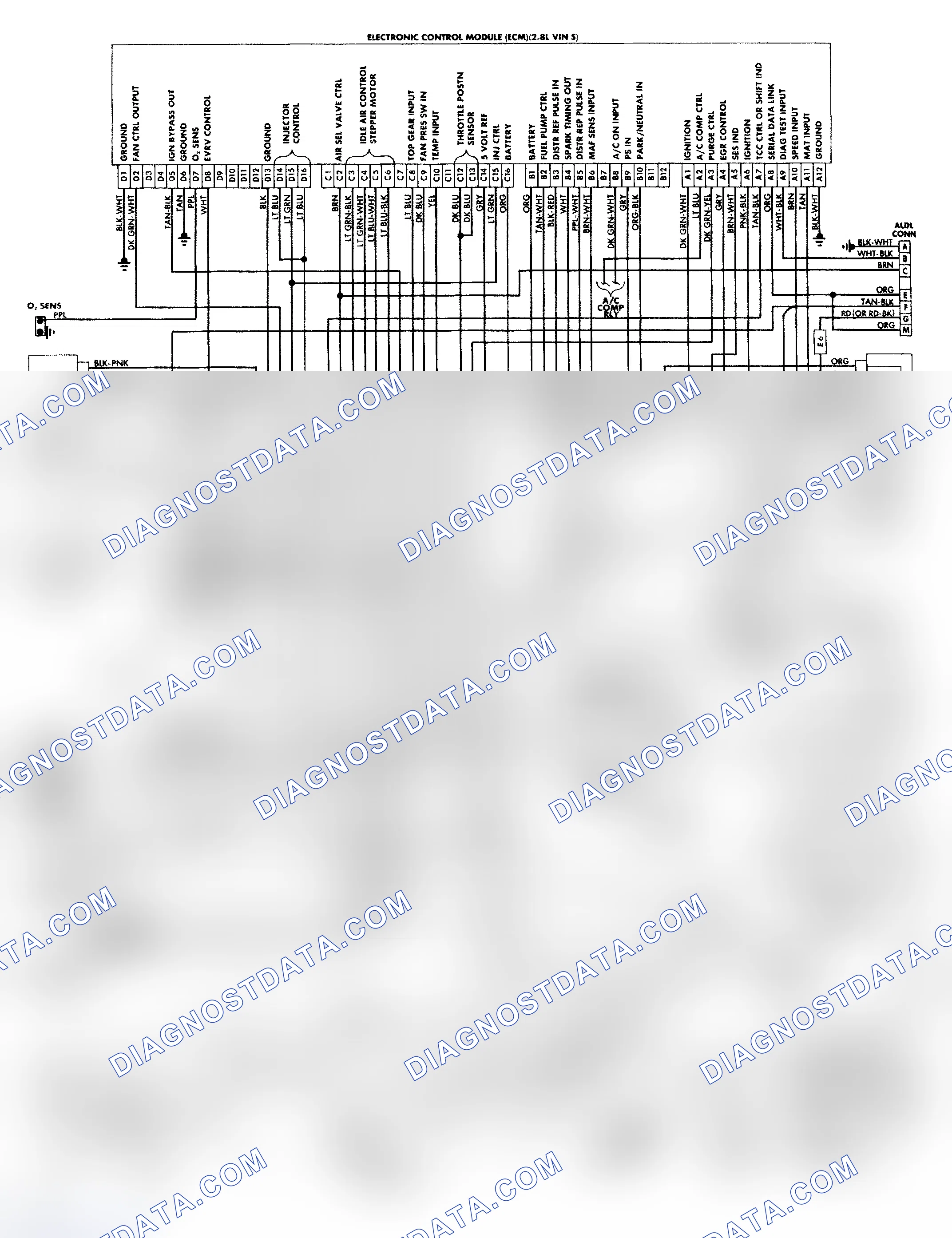 Scheme 435: Wiring Diagram, "F" Body 2.8L (VIN S)