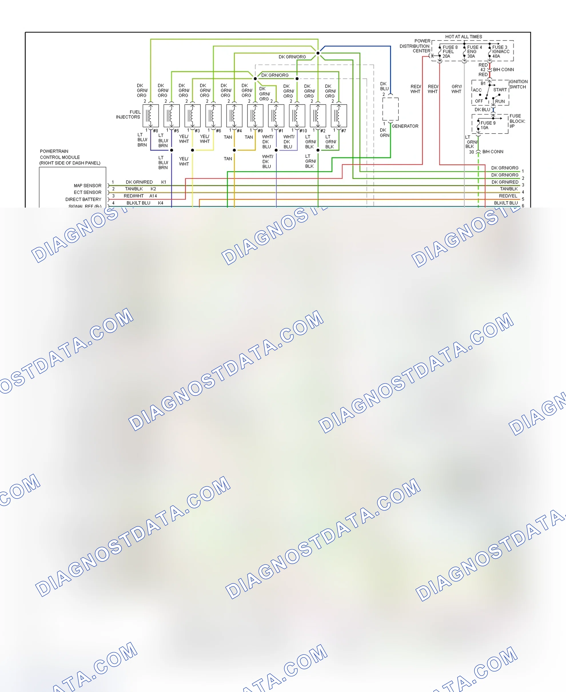 Scheme 143: Wiring Diagram (Ram Pickup - 8.0L - 1 Of 2)