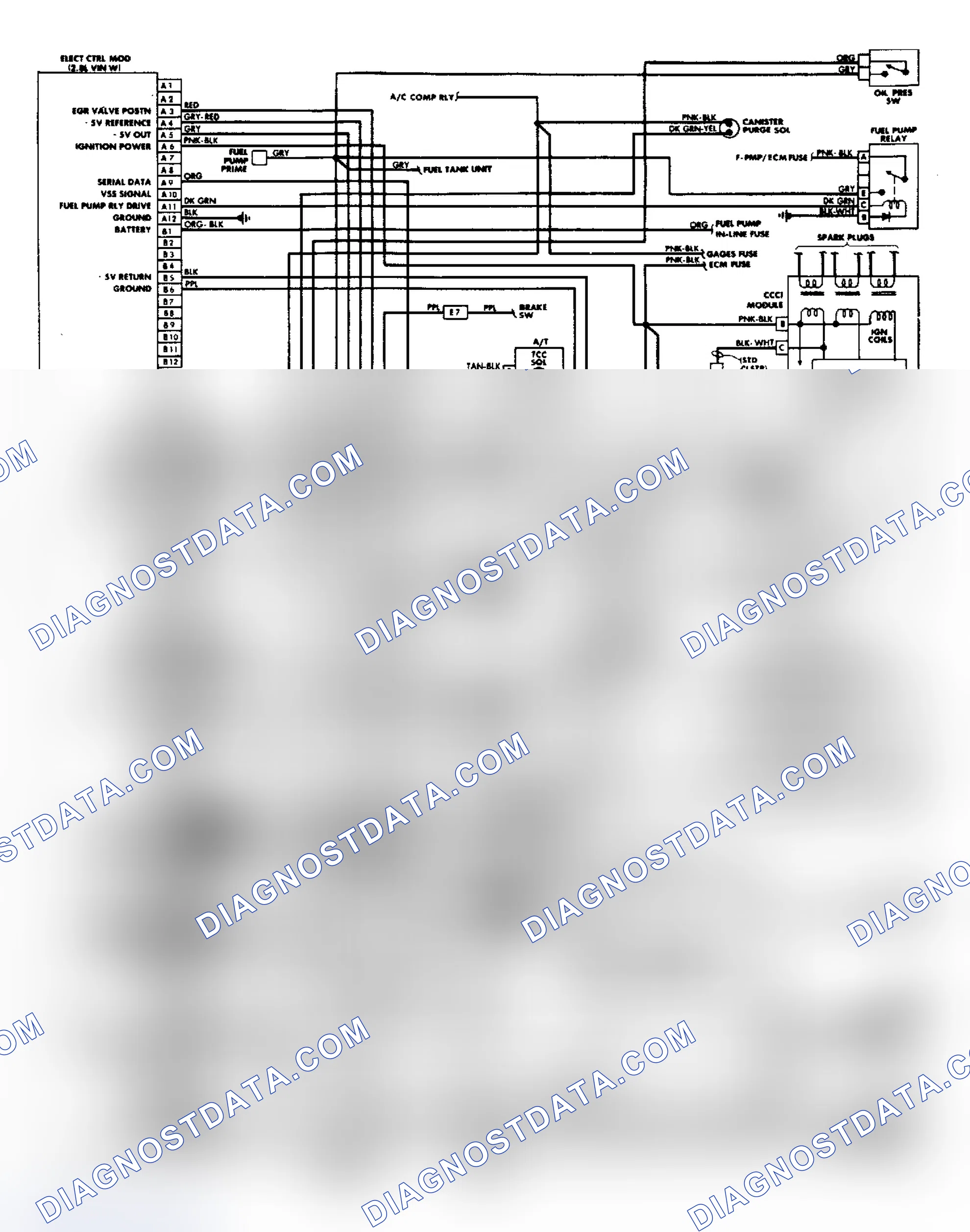 Scheme 22: 1988 Cimarron 2.8L Fuel Injection Wiring Diagram