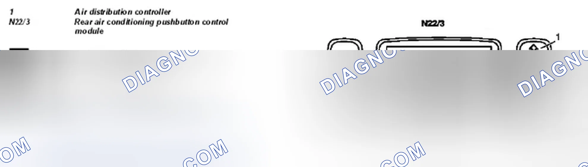Scheme 124: Identifying Rear A/C Pushbutton Control Module And Air Distribution Controller