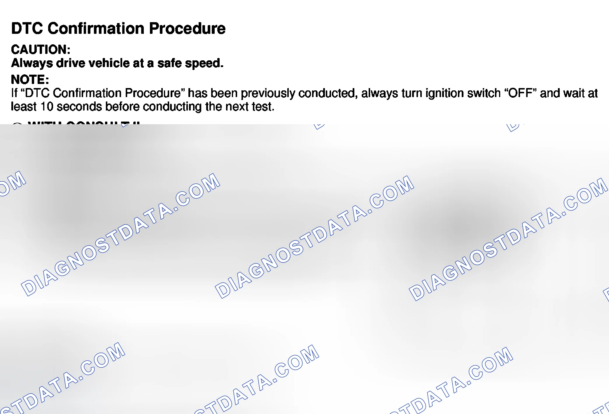 Scheme 570: DTC Confirmation Procedure