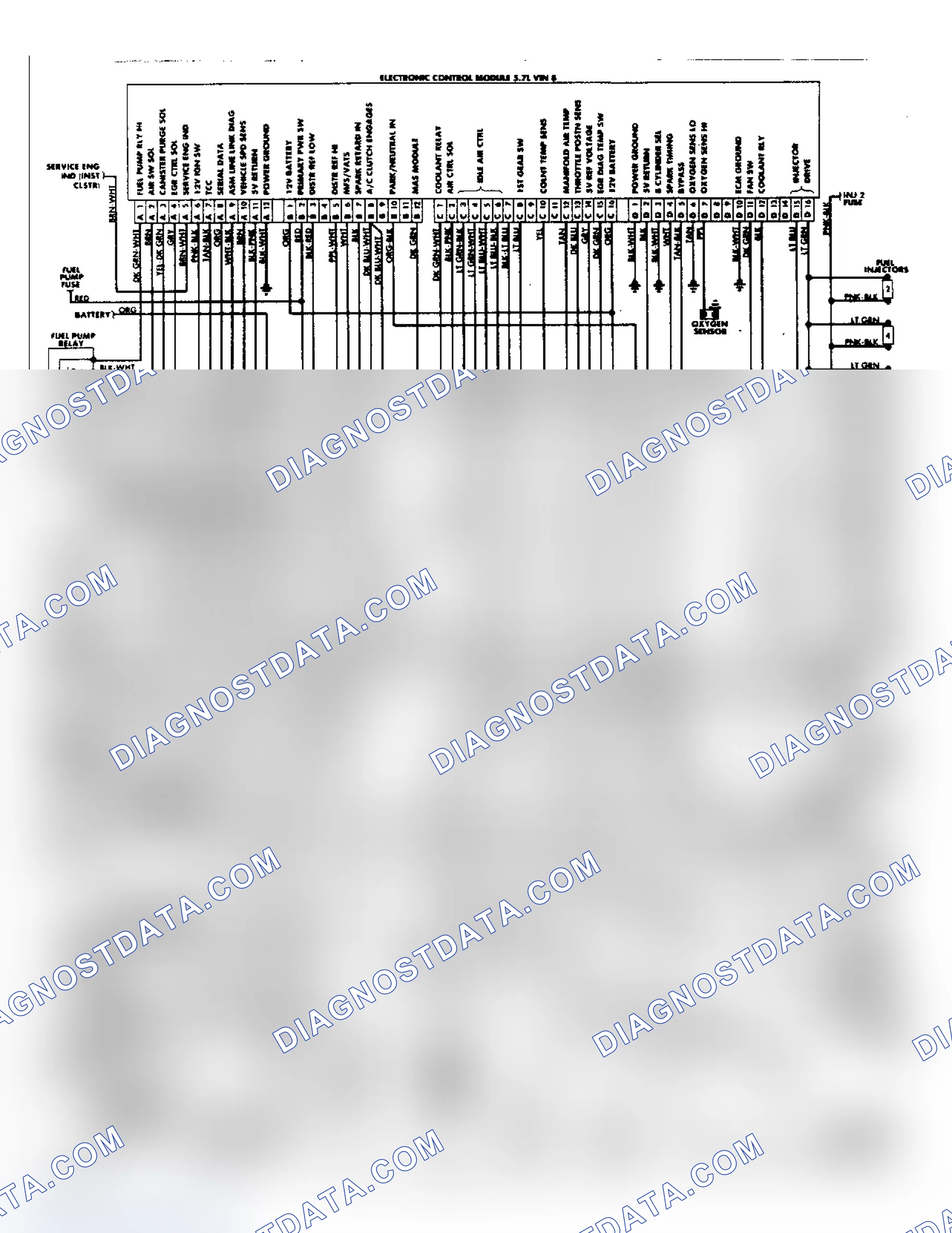 Scheme 702: PFI Wiring Diagram (5.7L Corvette)