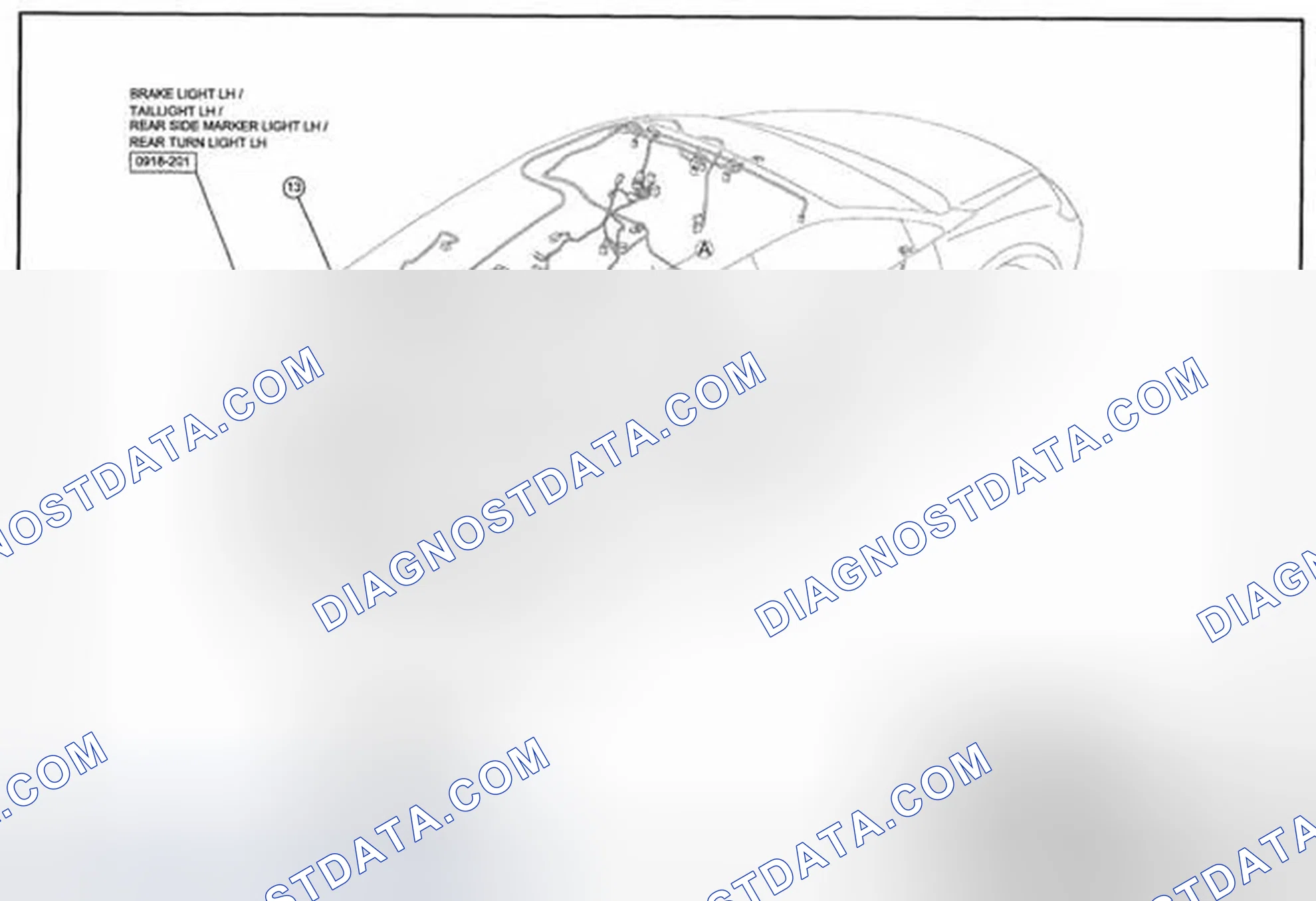 Scheme 251: License Plate Light/Parking Light/Side Marker Light/Taillight Wiring Diagram - 0918-2a (2 Of 2)