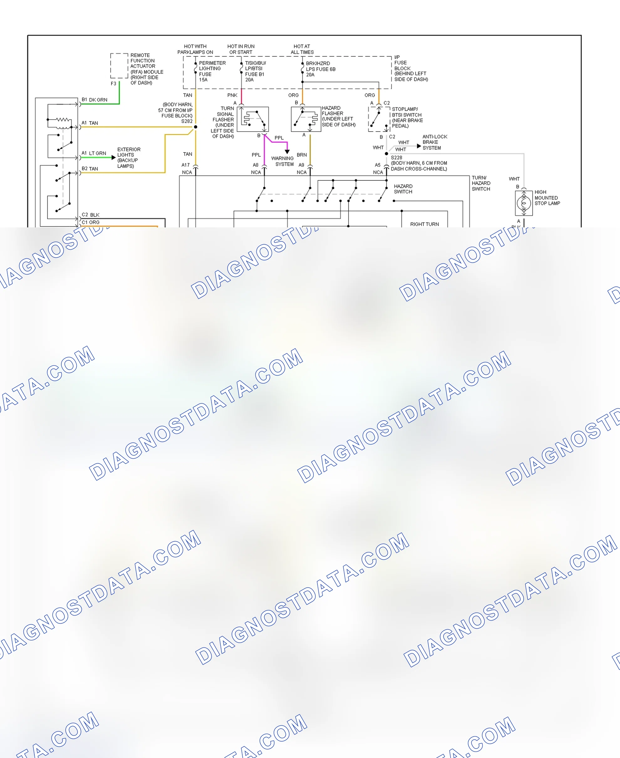 Scheme 28: Exterior Lights Wiring Diagram (LeSabre - 2 Of 2)