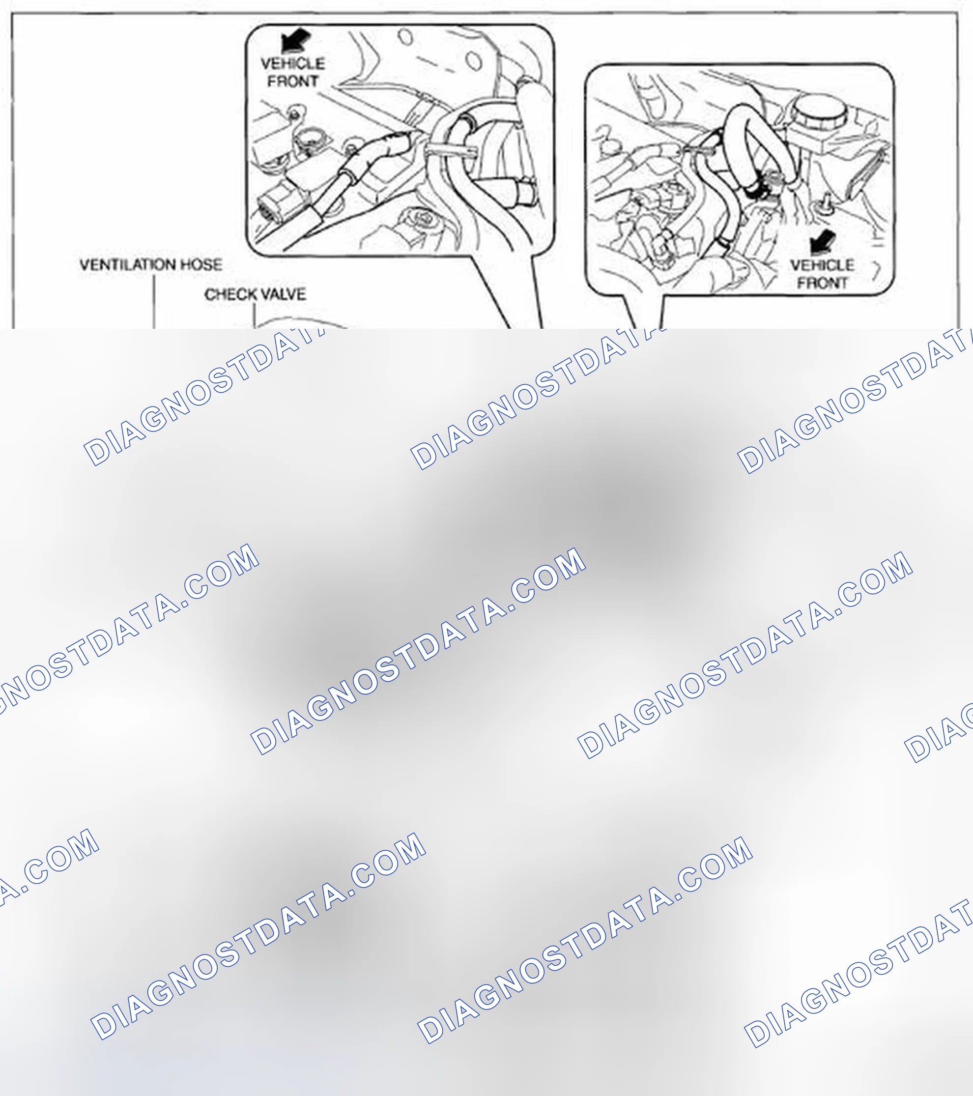 Fig. 2: Intake-Air System Vacuum Hose Routing Diagram