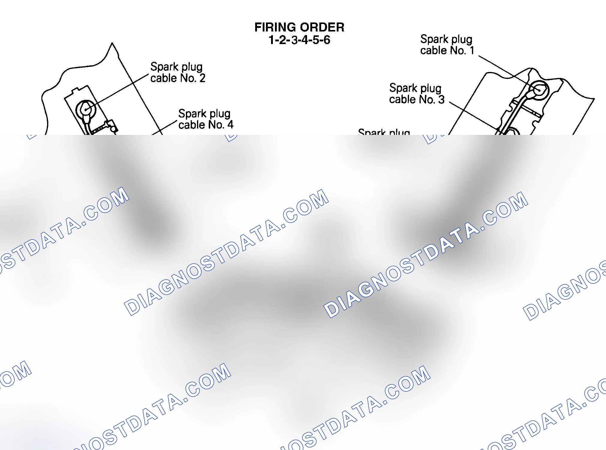 Scheme 2: Firing Order & Plug Wire Routing (Diamante 3.0L DOHC)