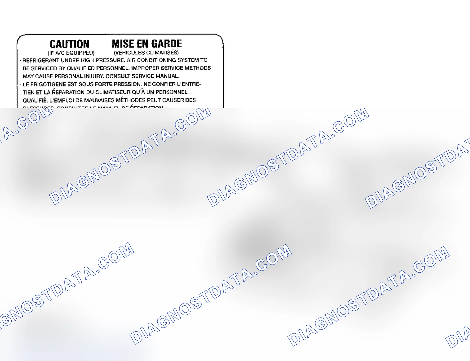 Scheme 2: Underhood A/C Specification Labels