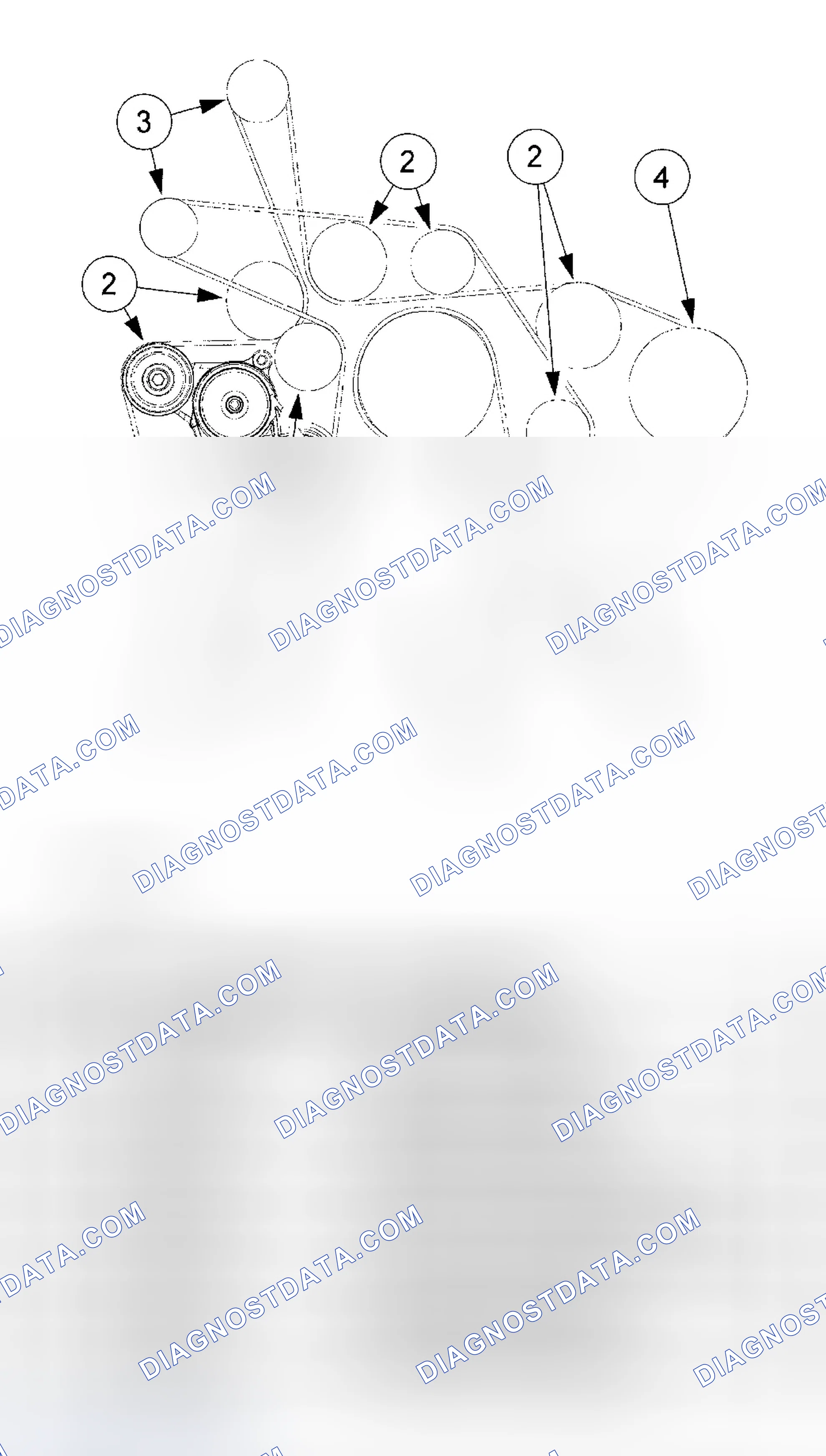 Scheme 15: Drive Belt Routing - 6.0L Diesel with Dual Generator