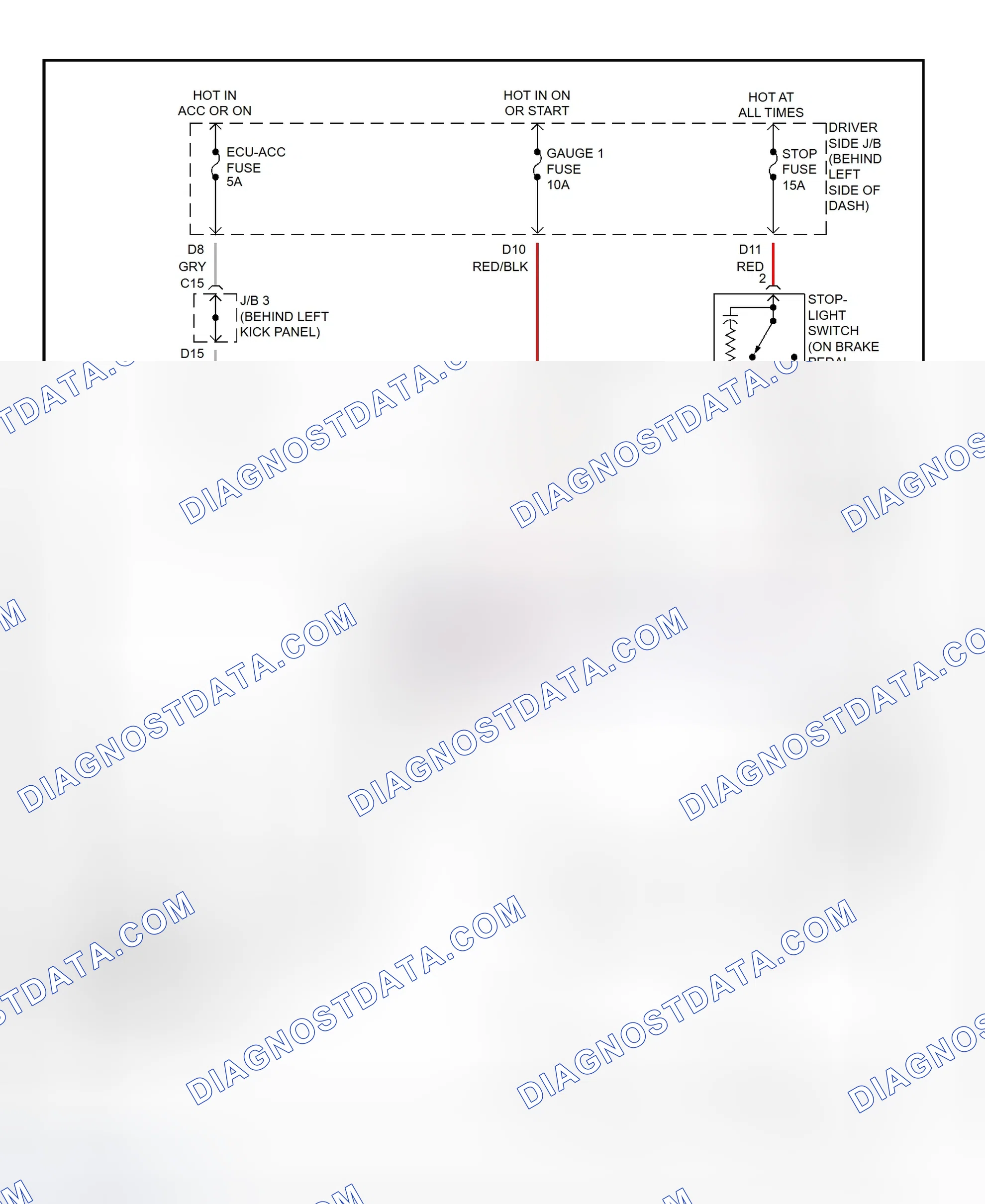 Scheme 425: Shift Interlock System Wiring Diagram (2002 - Toyota Avalon)