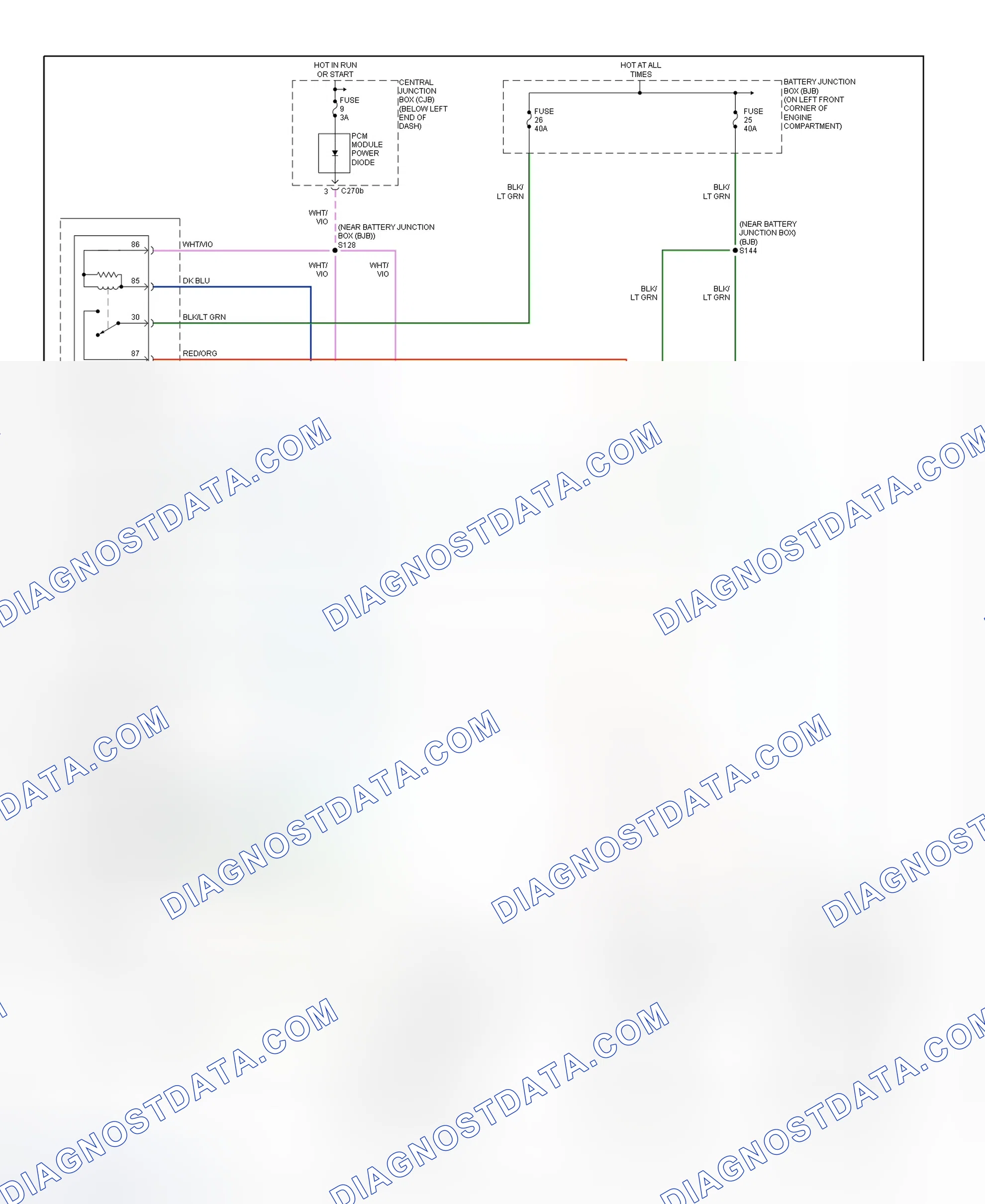 Scheme 22: Electric Cooling Fan Wiring Diagram (Escape - 2.0L)