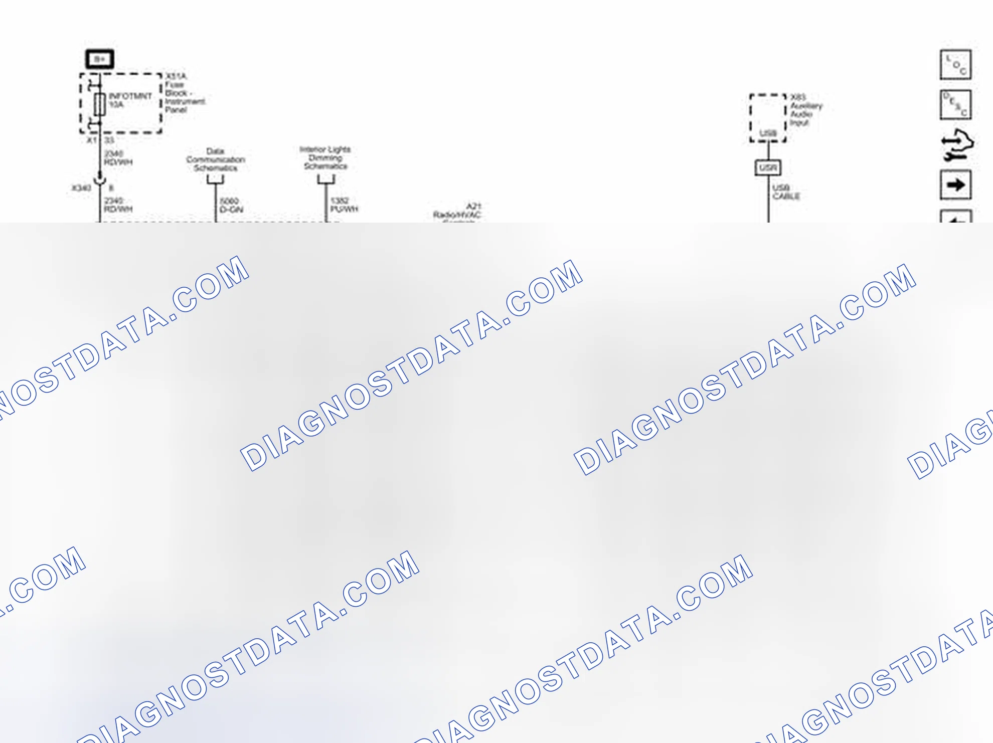 Scheme 9: Rear Audio Controls, Lighting, Data Communication and Infrared Module