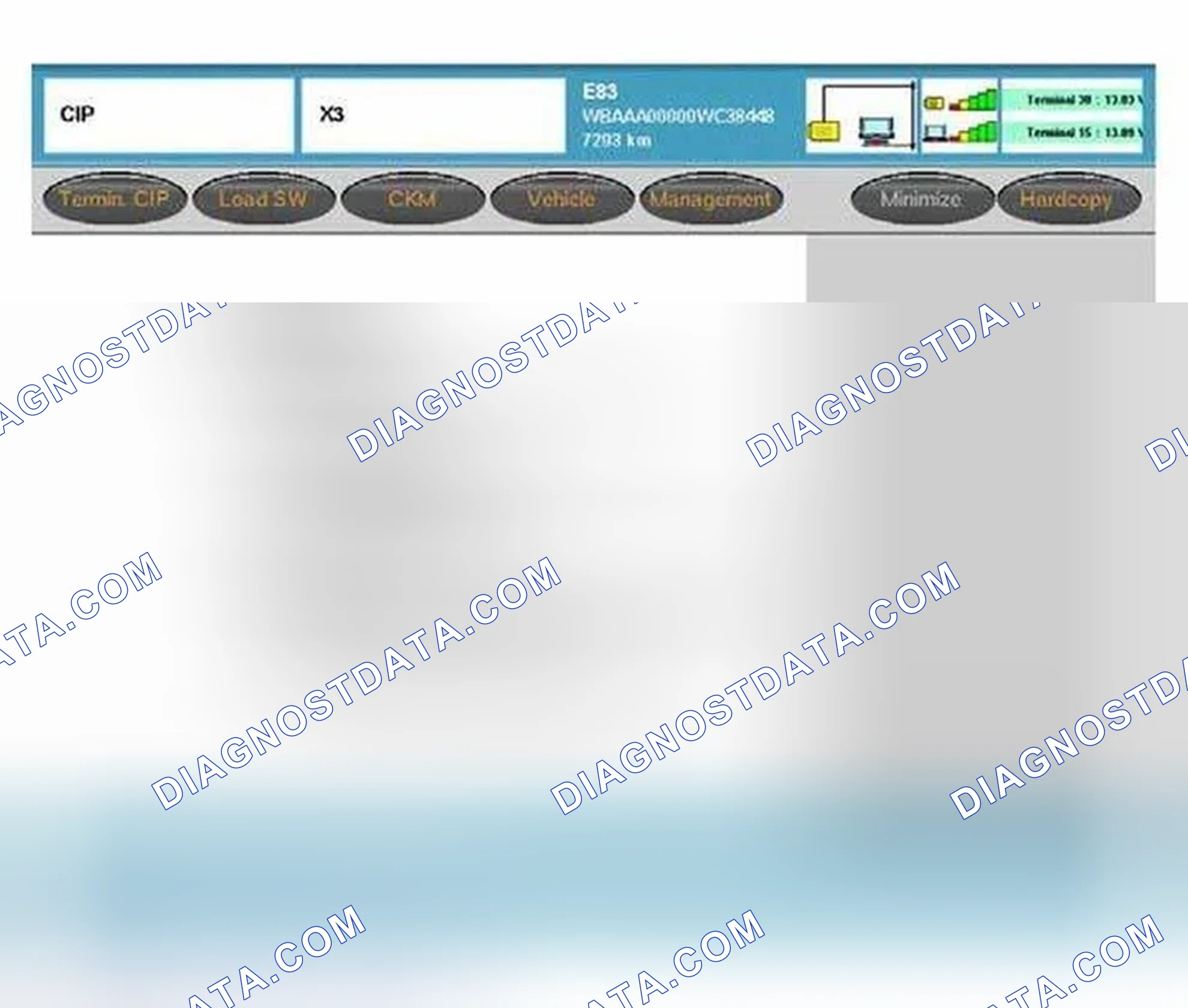 Scheme 175: CIP Main Selection Screen
