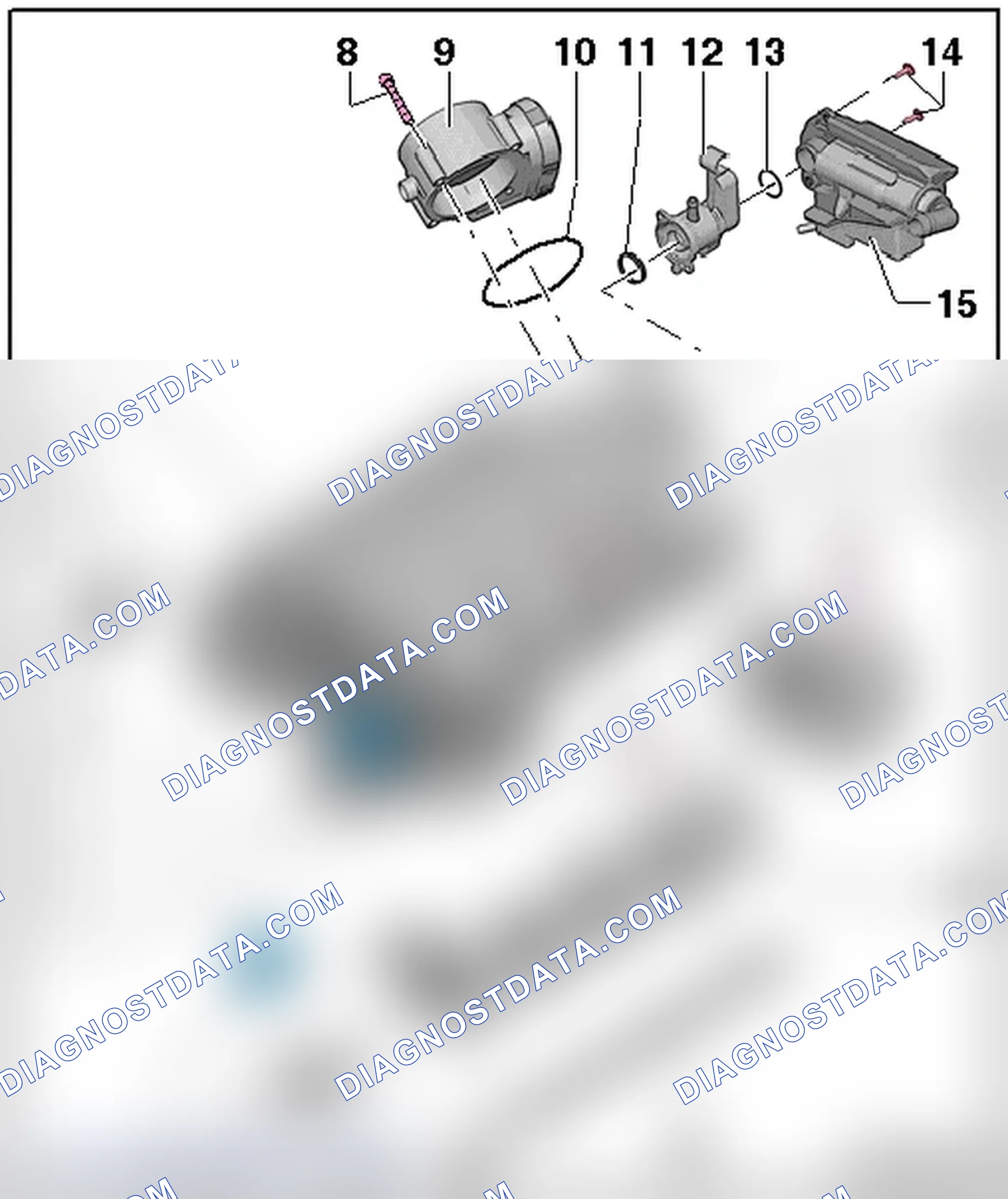 Scheme 208: PLASTIC INTAKE MANIFOLD, FROM MY 2009 ASSEMBLY OVERVIEW