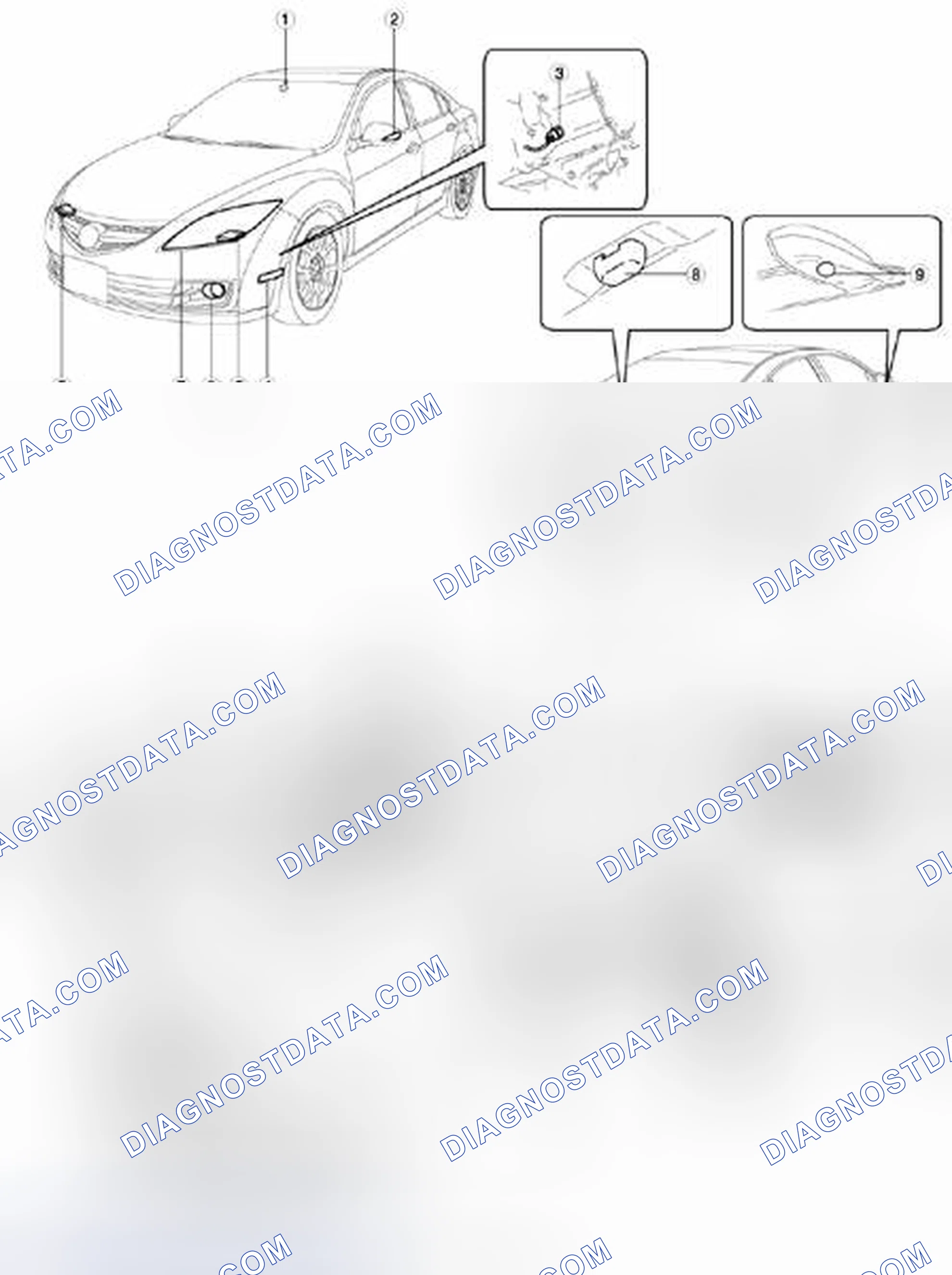 Fig. 1: Identifying Lighting Systems Component Locations (1 Of 2)